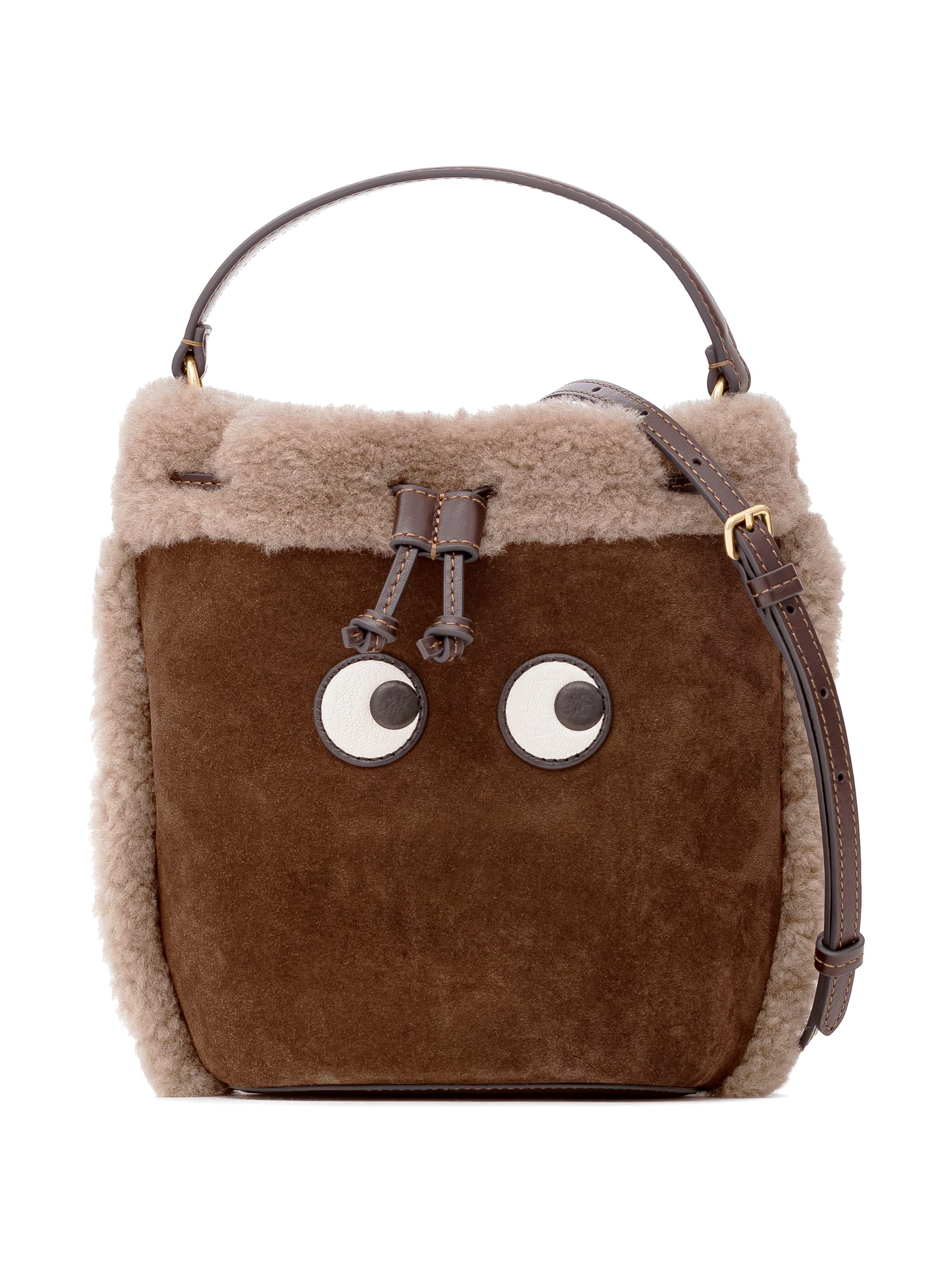 小物 Anya Hindmarch Real fur Anya Hindmarch Smiley Shearling And Fur Flat Slides Size EU
