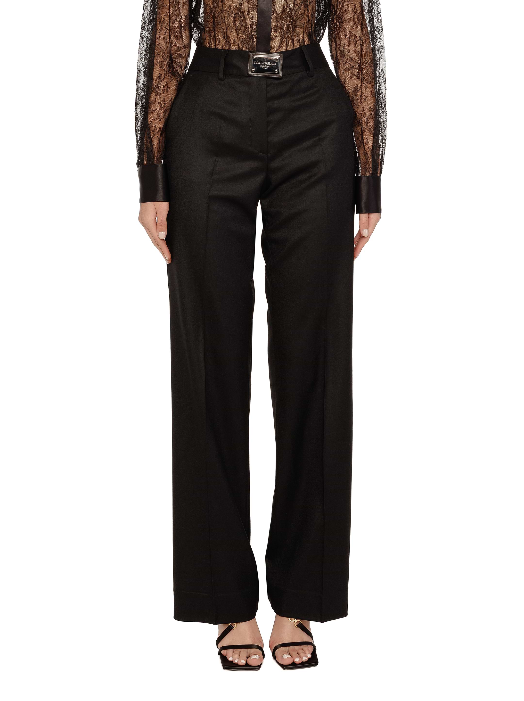 Logo wide-leg pants Dolce&Gabbana for women - buy in the