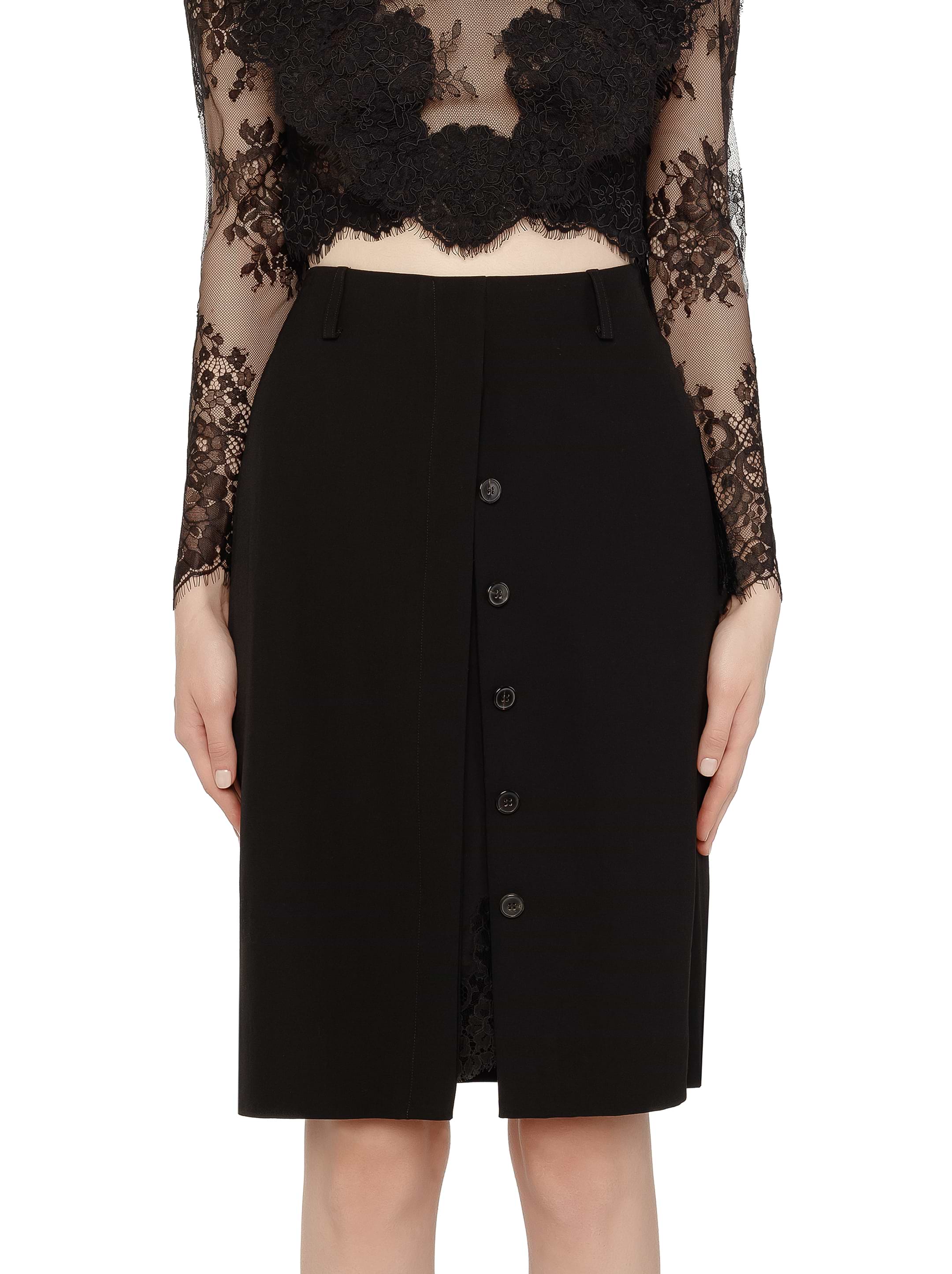 Dries Van Noten women's Woollen skirt with buttons - buy for