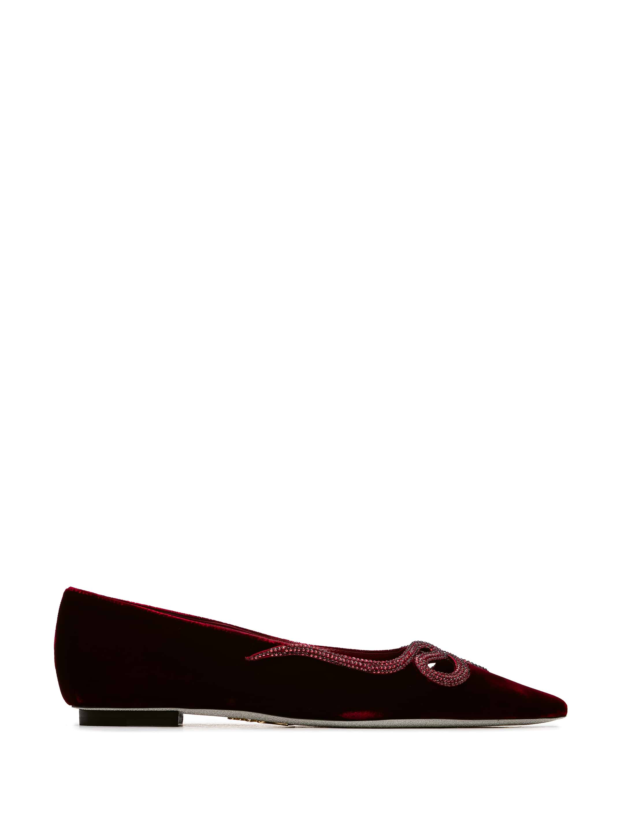 Rene Caovilla women's Morgana Velvet ballet flats - buy for