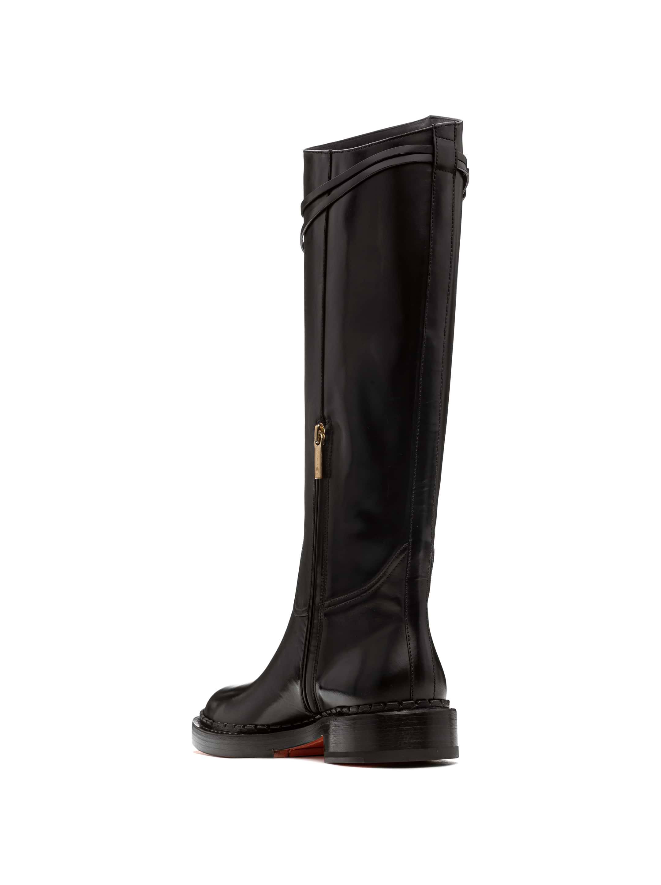 Santoni women's Leather boots with straps - buy for 302400