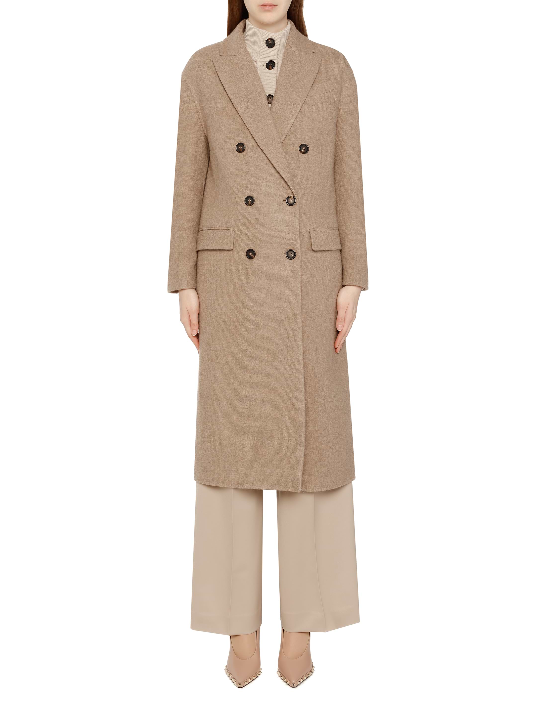 Brunello Cucinelli women's Double-breasted cashmere coat