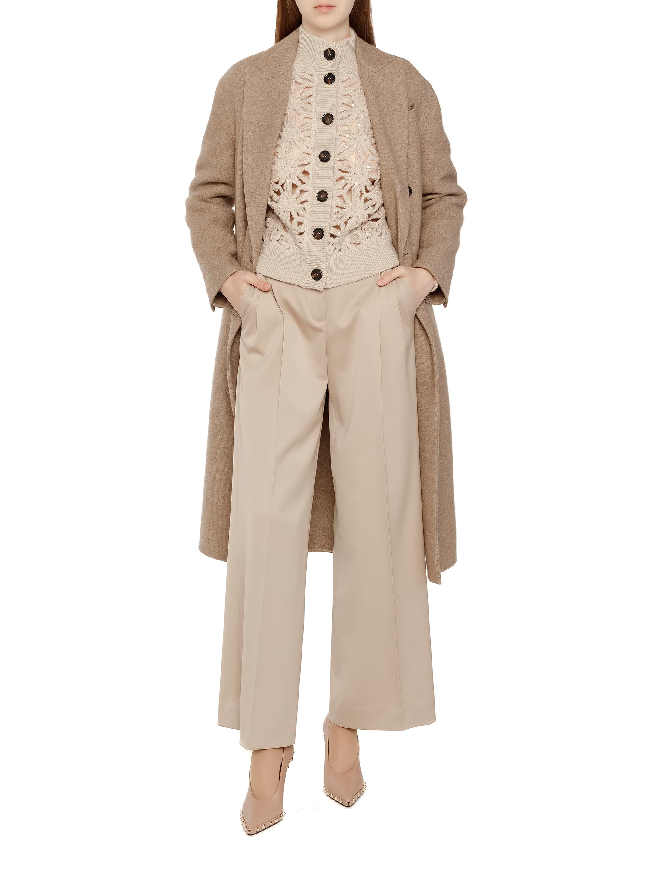 コート BRUNELLO CUCINELLI Women Coats MD5589738 BROWN Shearling-lined leather coat in brown - Brunello Cucinelli