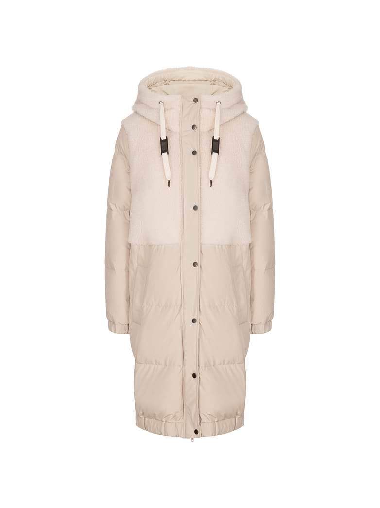 Brunello Cucinelli women's Combined down jacket with monil chain