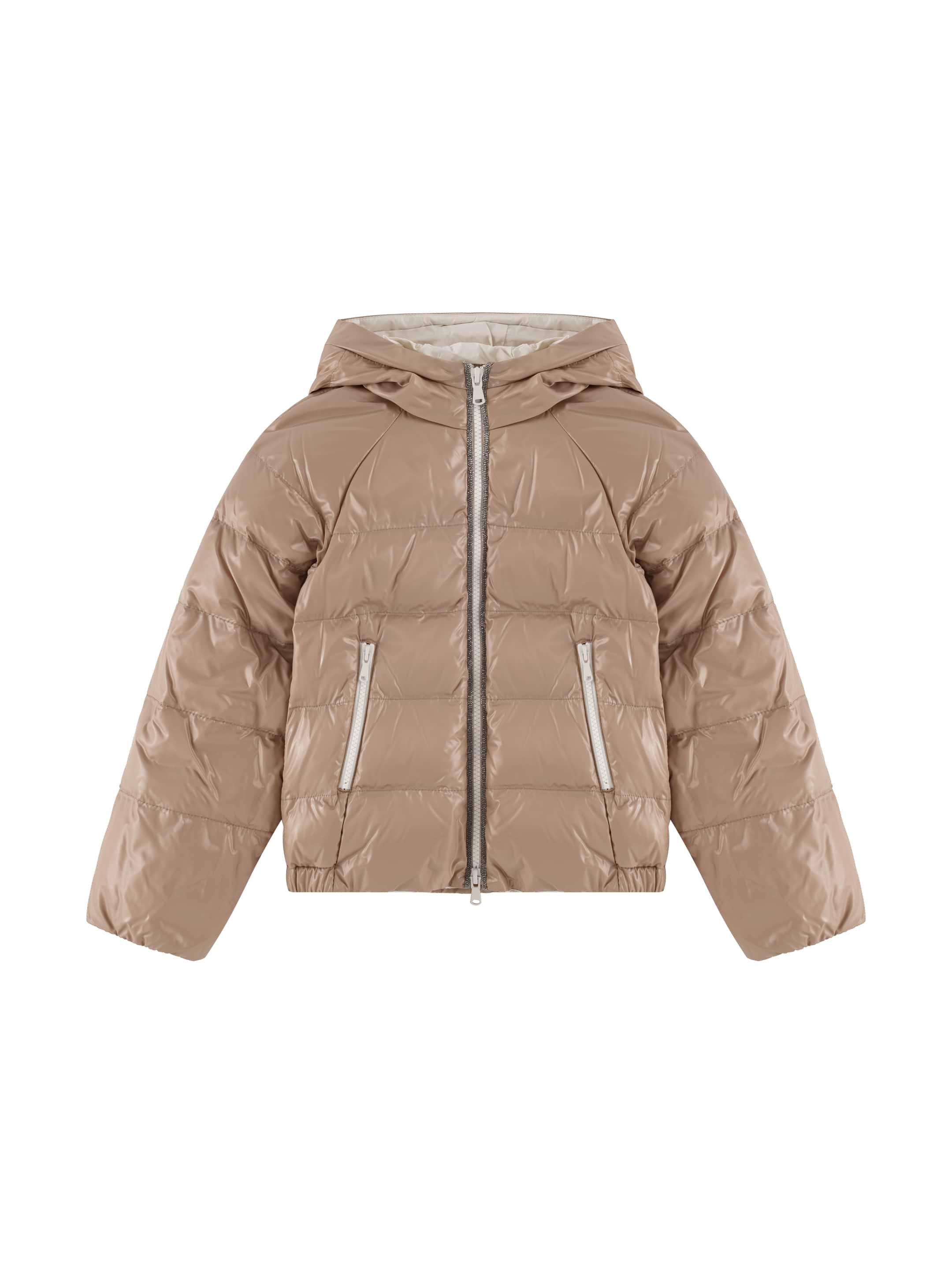 Brunello Cucinelli kids' Quilted jacket with monil chain