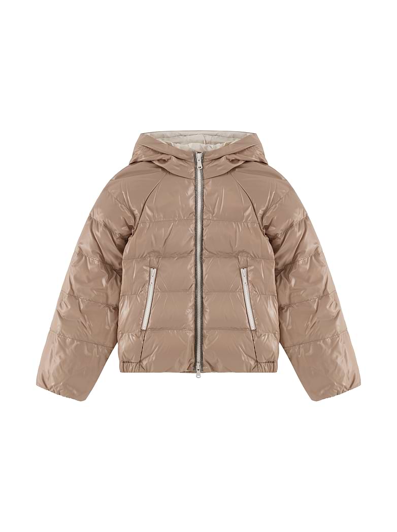 Brunello Cucinelli kids' Quilted jacket with monil chain buy for