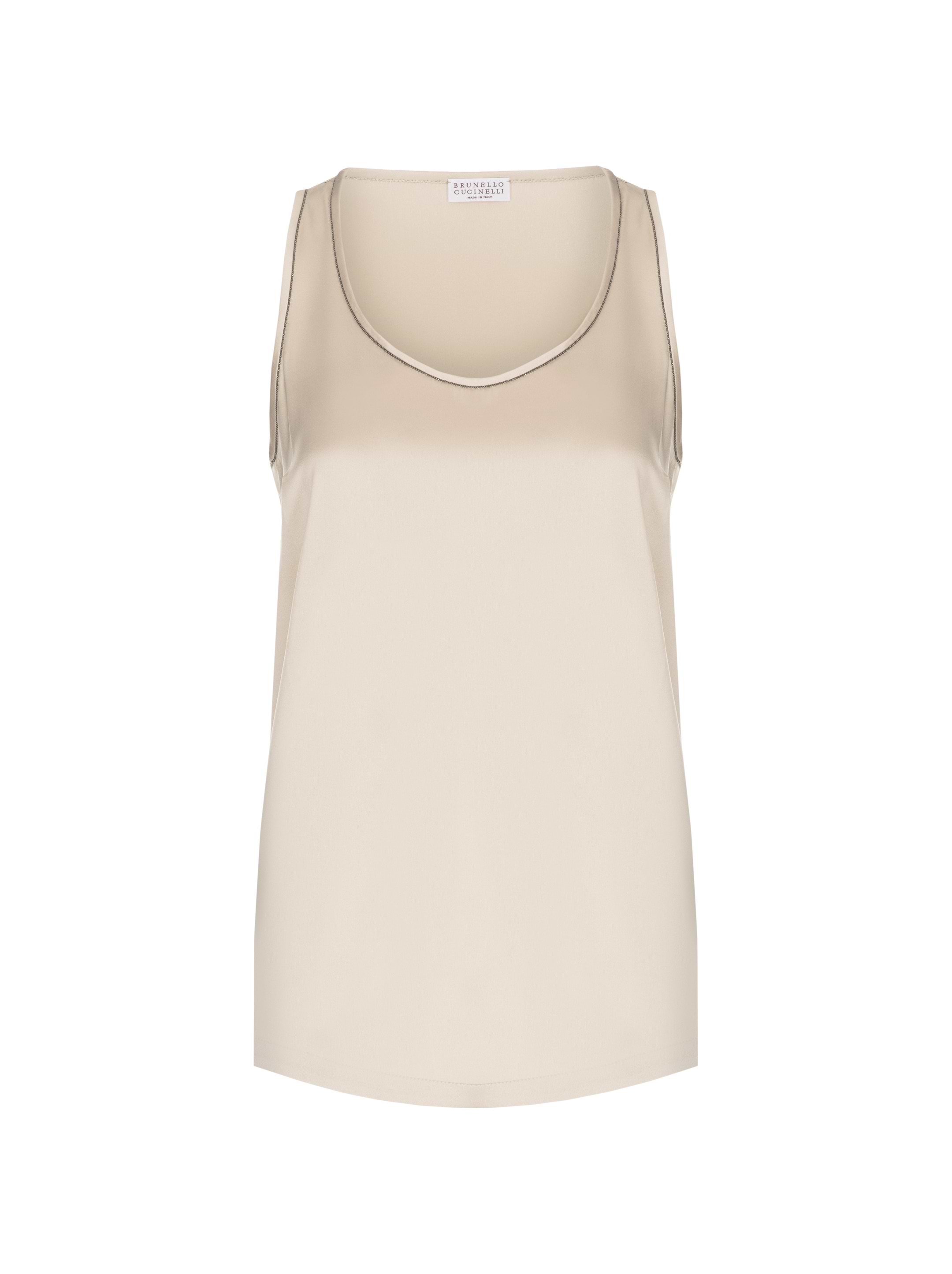 Brunello Cucinelli women's Silk top with monil chain - buy