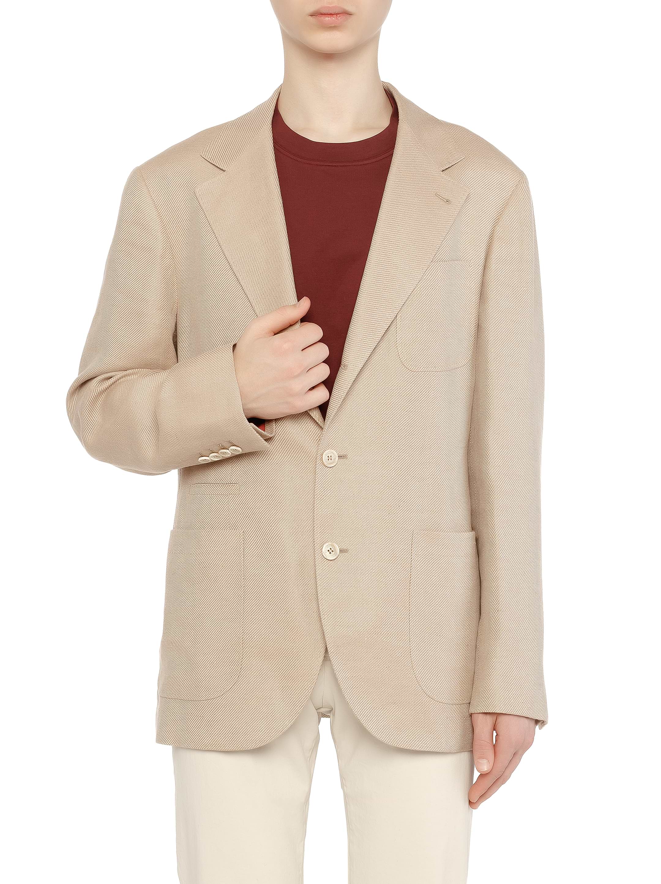 Brunello Cucinelli men's Single-breasted blazer with melange
