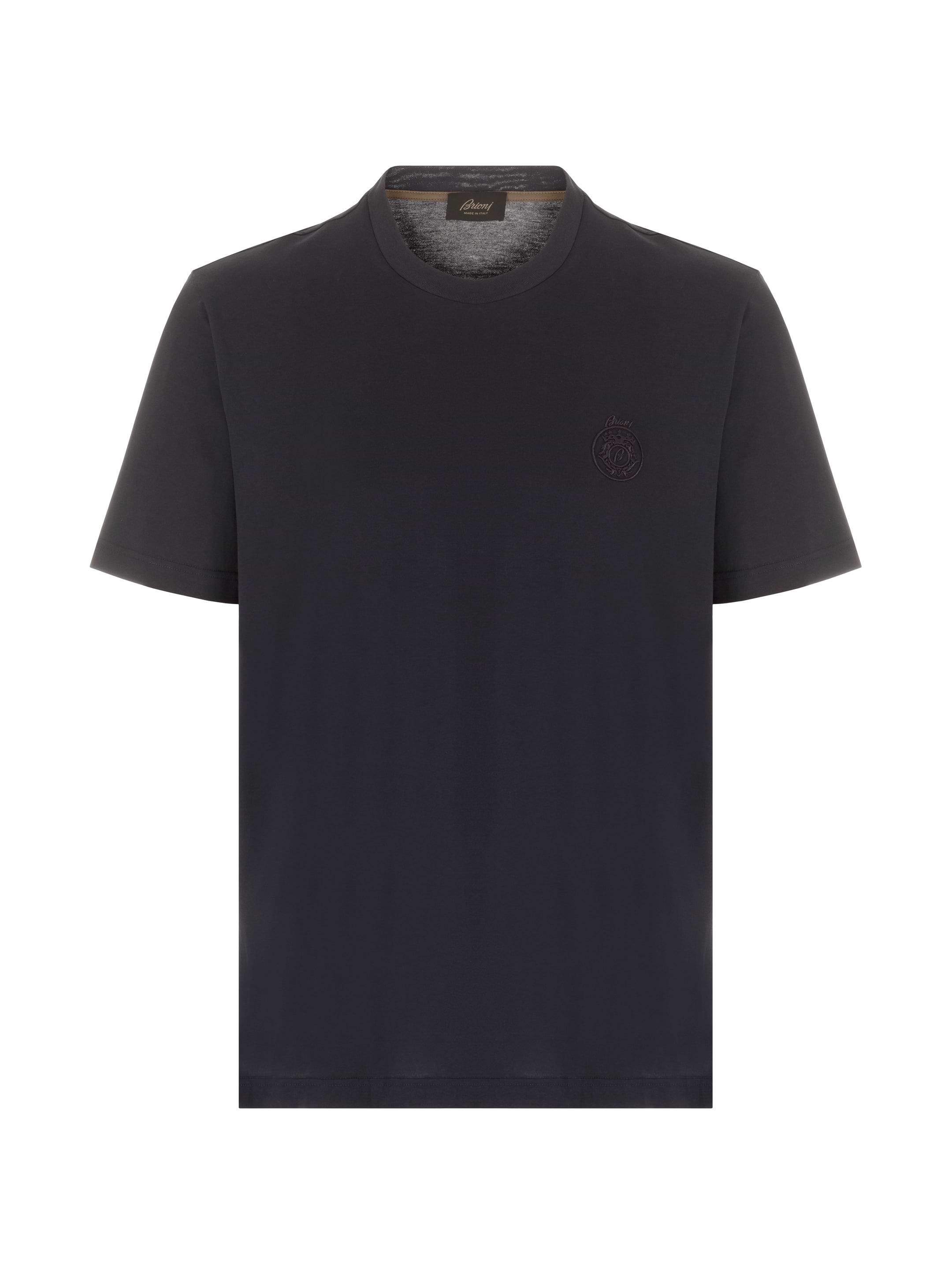 Tシャツ・カットソー Brioni SS25 Brioni LS Shirt (UJRA0L PC608 9200) Brioni men's Logo cotton t-shirt - buy for 142500 KZT in the