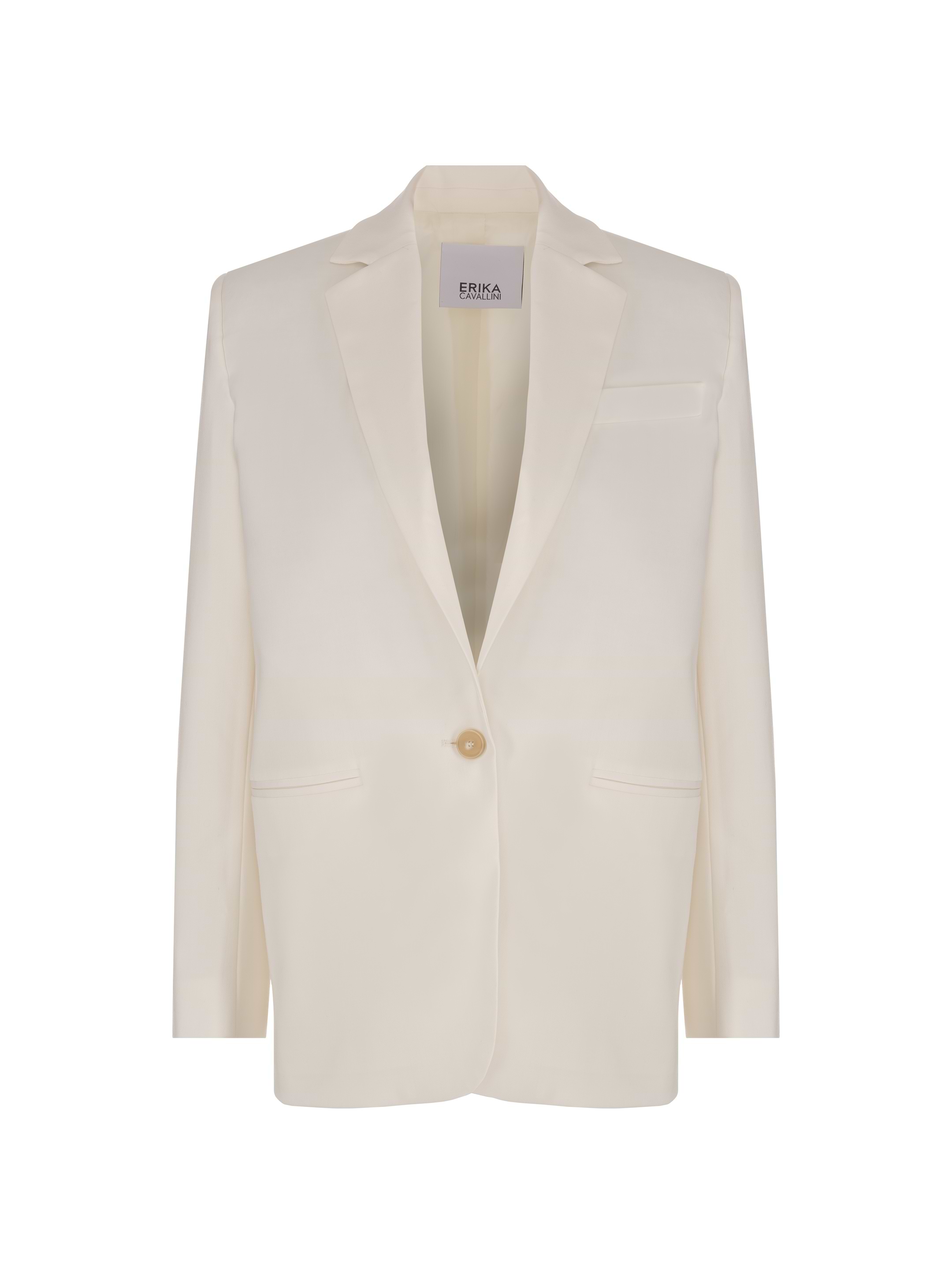 ジャケット Erika Cavallini Single-breasted jacket in taupe colour Erika Cavallini Single-breasted jacket in taupe colour