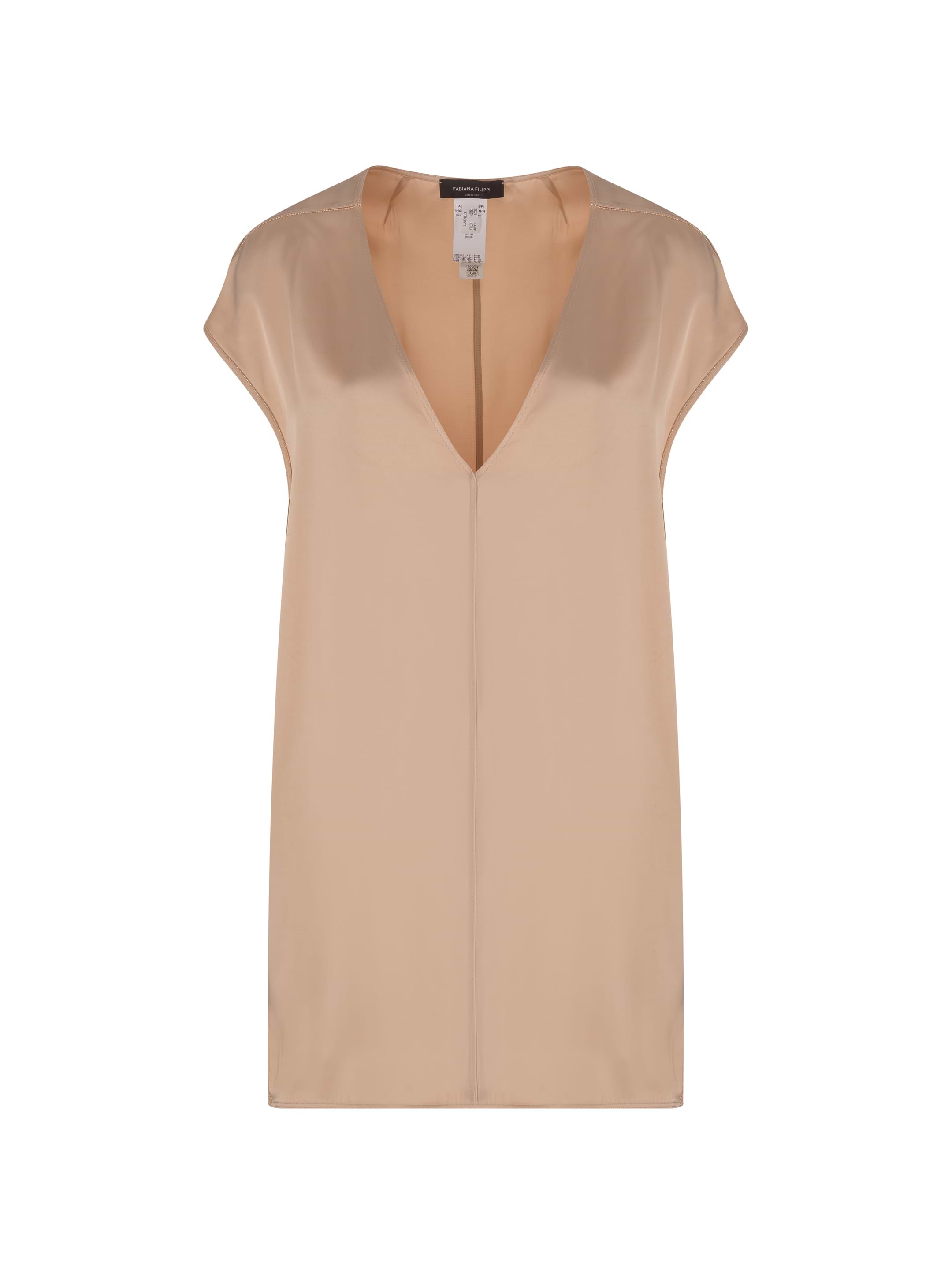 Fabiana Filippi women's Longline top with monil chain - buy