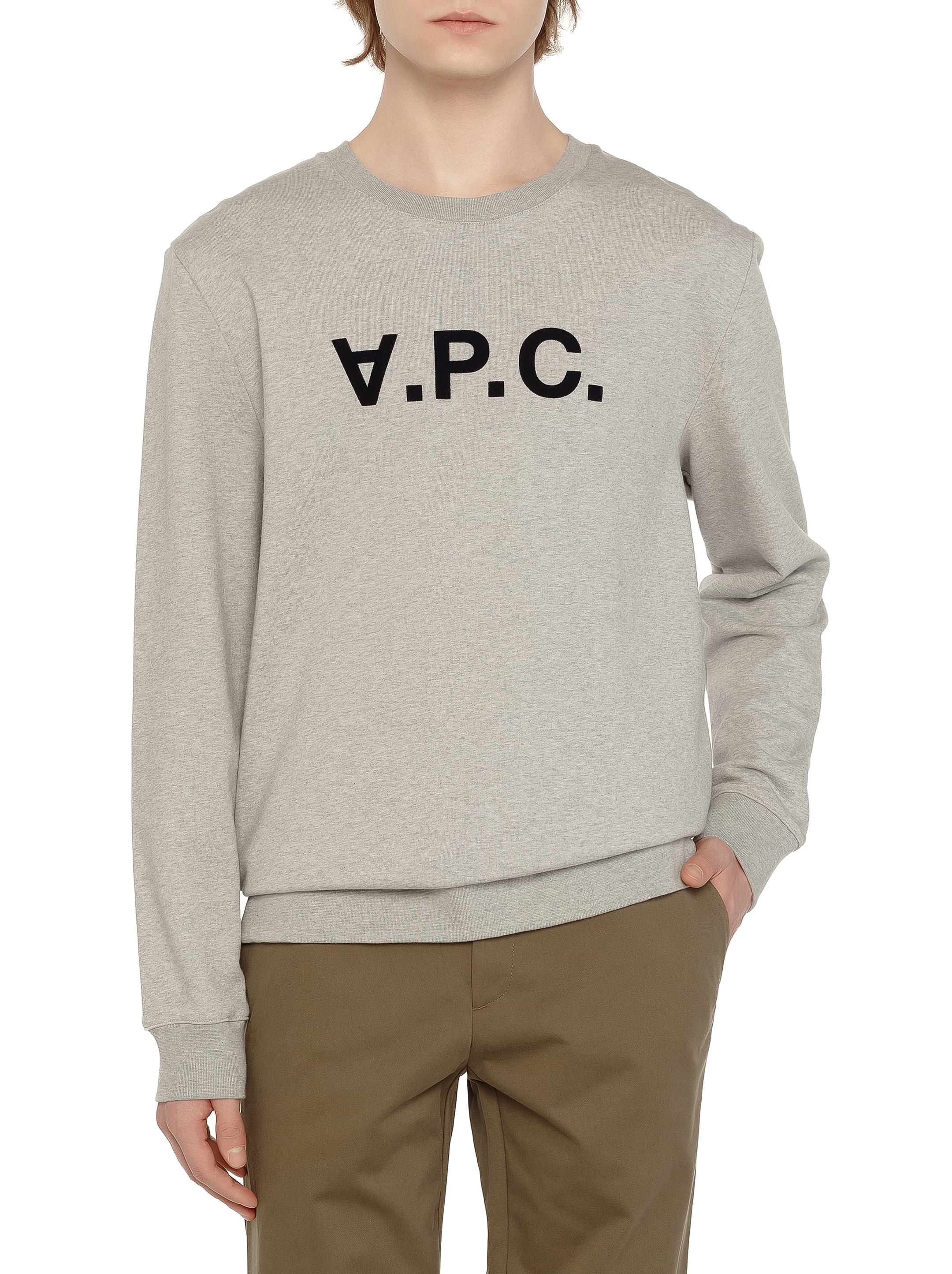 Cotton logo sweatshirt A.P.C. for men - buy in the official