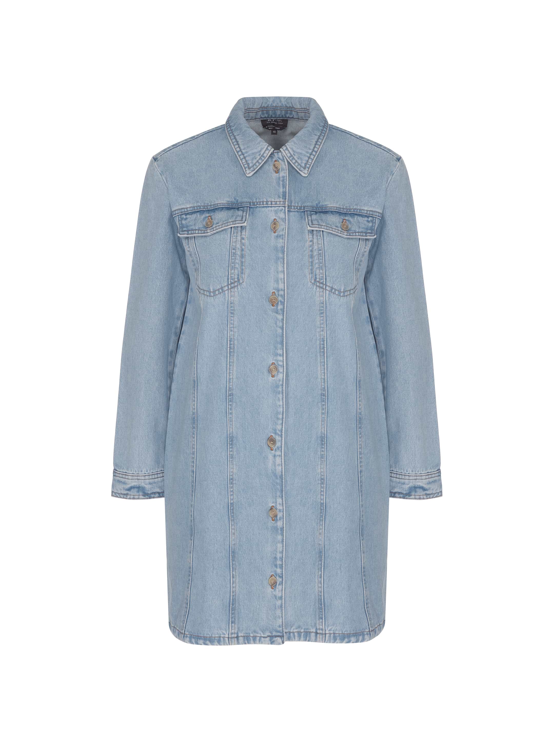 ジャケット・アウター I LINE DENIM SHIRT DRESS Denim Midi Shirt Dress - Blue | Levi's® LI