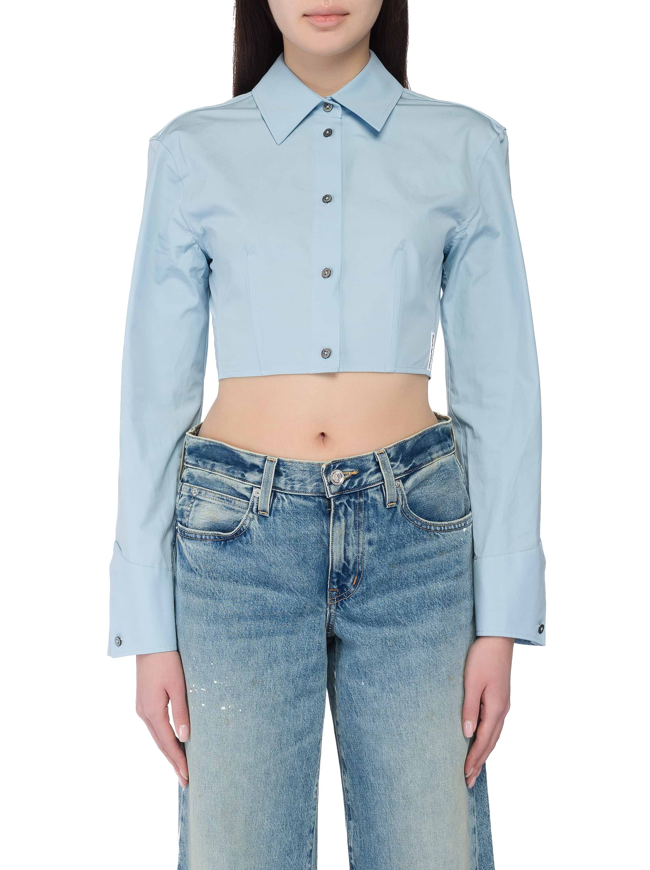 Alexander Wang women's Logo сroppped shirt - buy for 138400