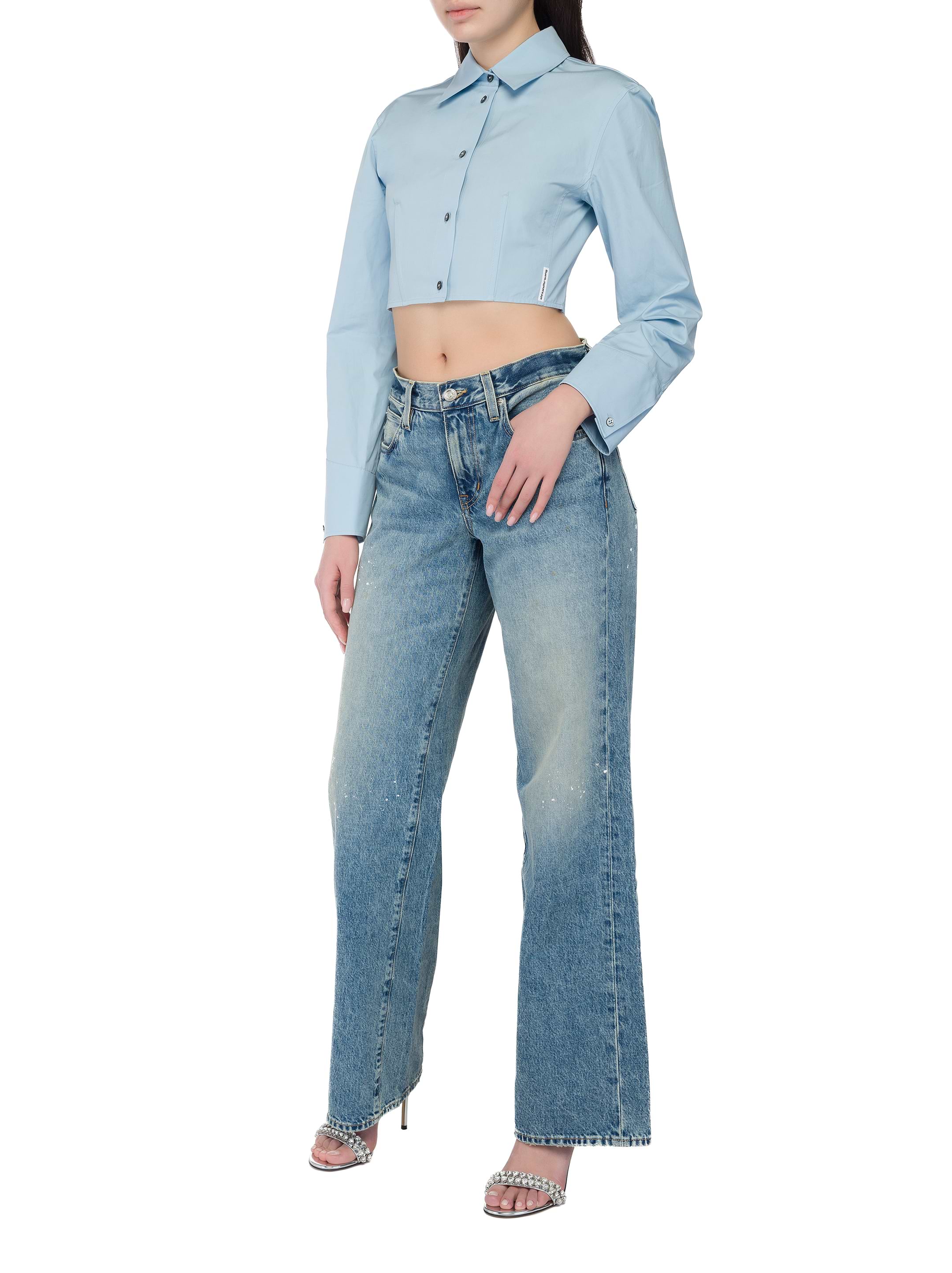 Alexander Wang women's Logo сroppped shirt - buy for 138400