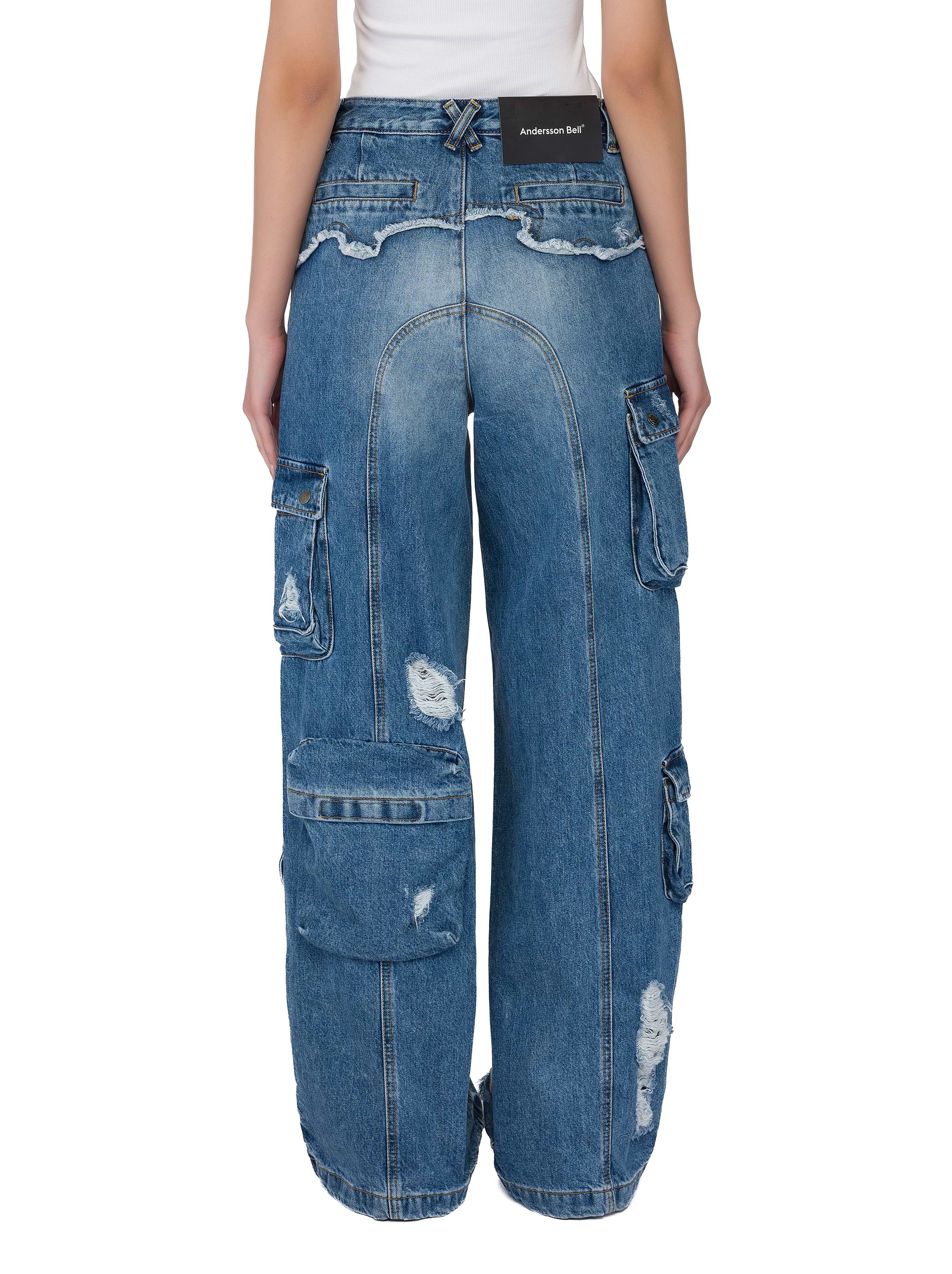 Andersson Bell women's Ripped effect cargo jeans - buy for