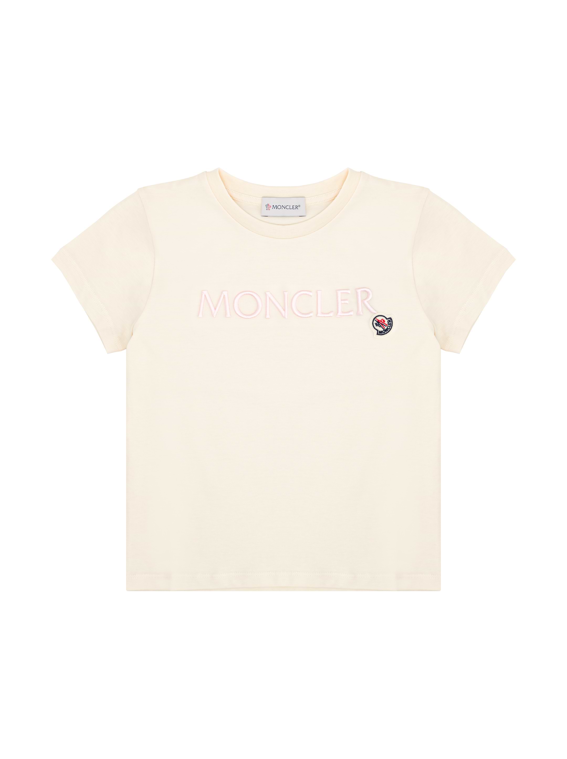 モンクレール　Tシャツ 150cm キッズ　白　ロゴワッペン　2022 極美品 モンクレール Tシャツ 150cm キッズ 白 ロゴワッペン 2022 極美品