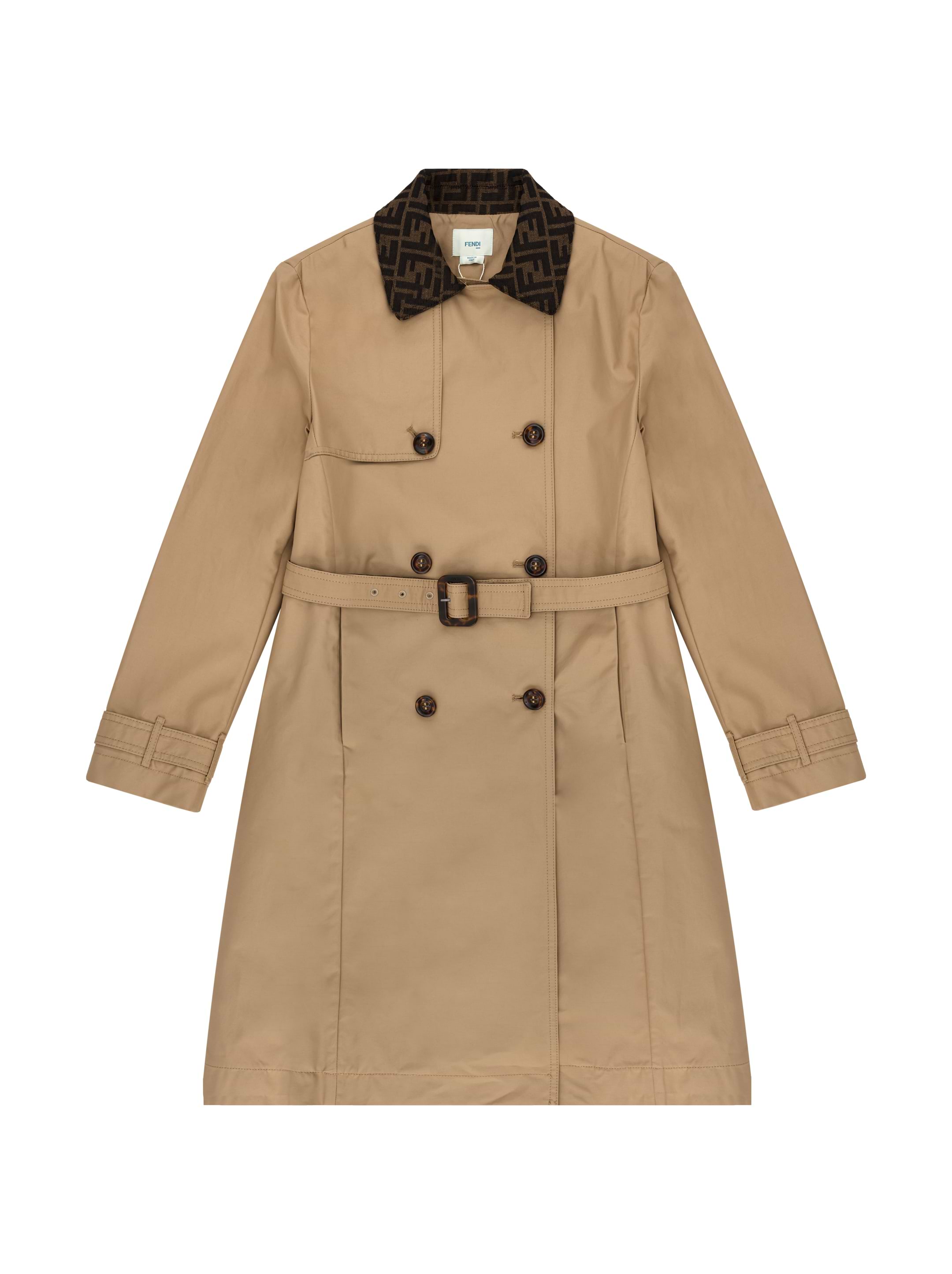 さりげなさ♪◇テクニカルコットン Trench Coat◇FENDI Fendi - Canvas trench coat brown - The Corner