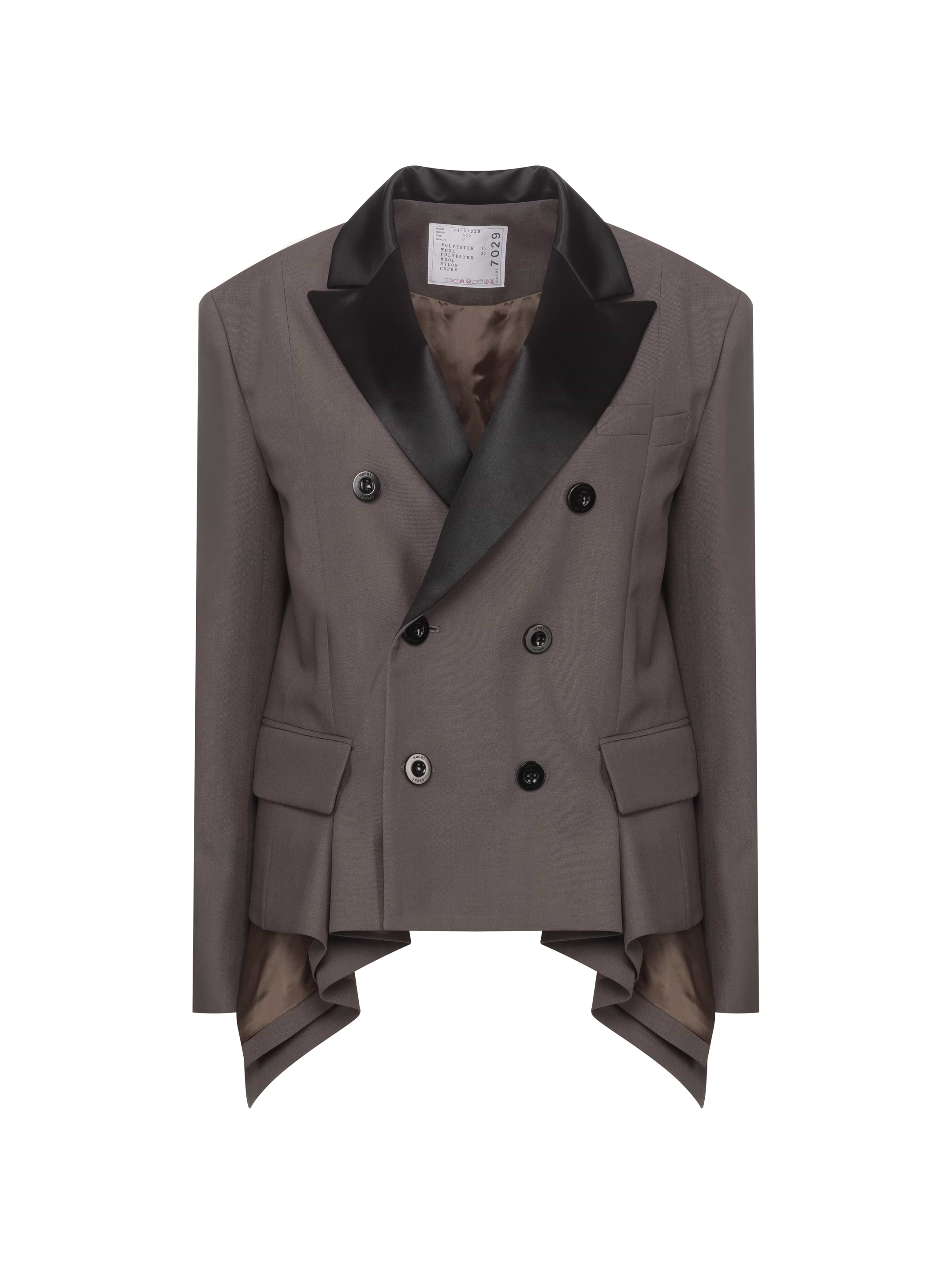 Sacai women's Double-breasted woolen blazer - buy for 342050