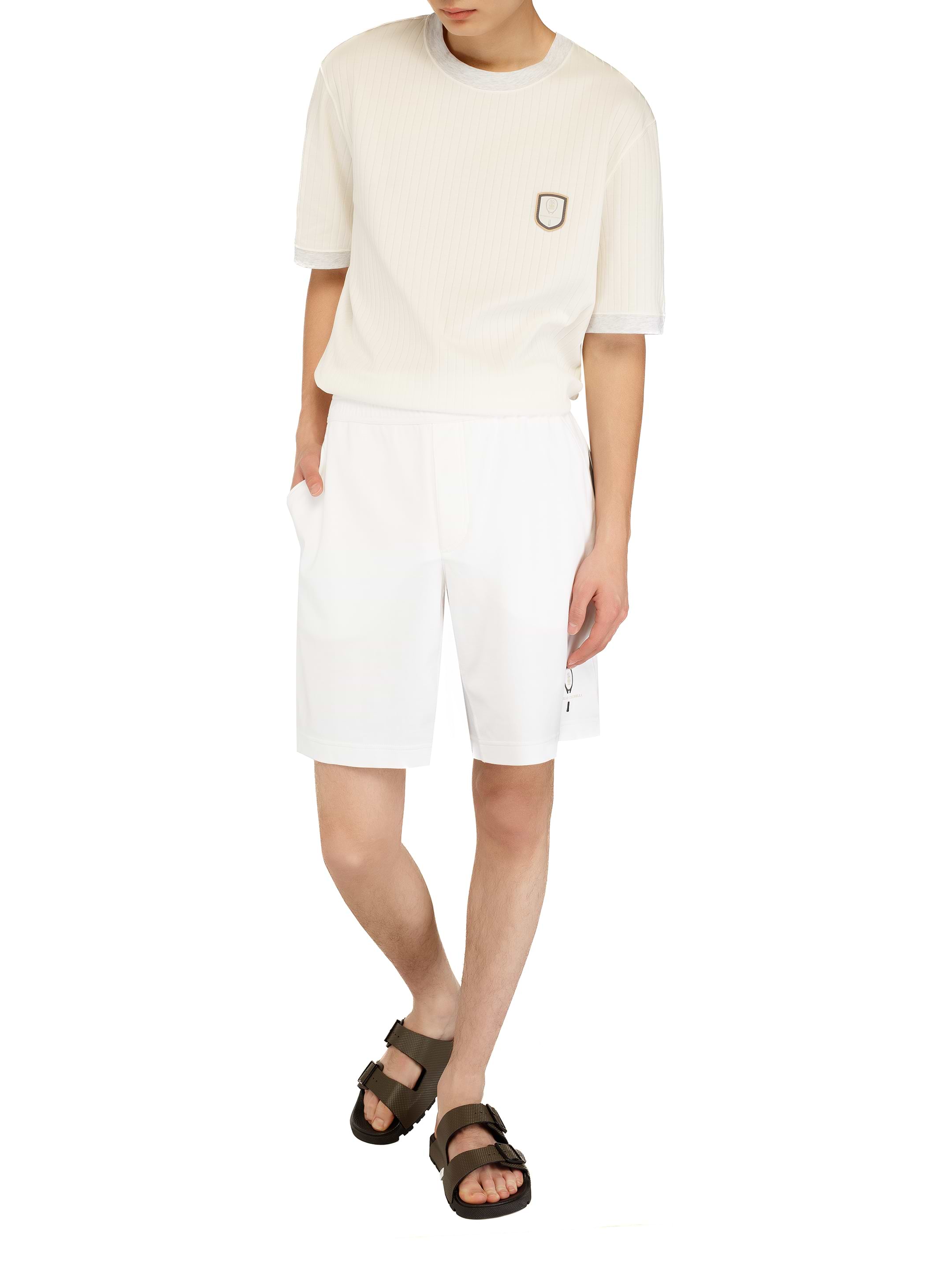 【関税＆送料込み】Brunello Cucinelli Shorts Over Clothing Brunello Cucinelli men's Logo cotton shorts - buy for 301740