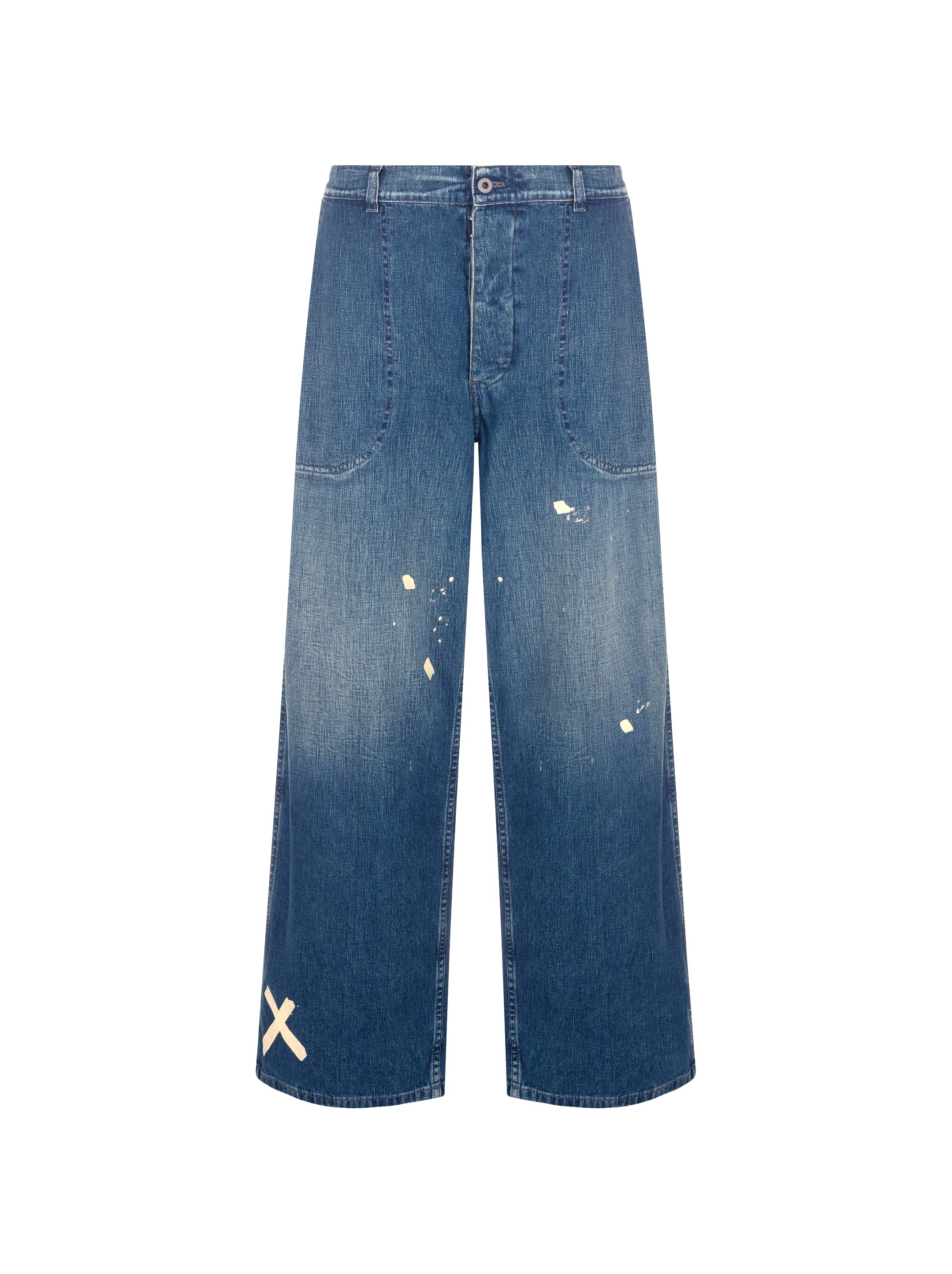 【関税＆送料込み】Maison Margiela Wide-Leg Denim Jeans Maison Margiela High-waist wide leg distressed denim jeans