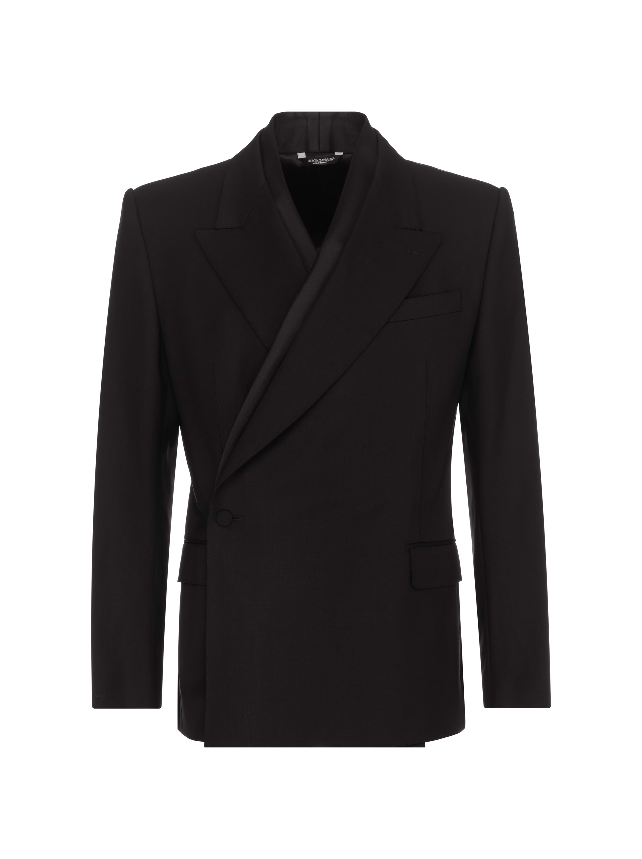 Dolce&Gabbana men's Double-breasted blazer with a mock layer
