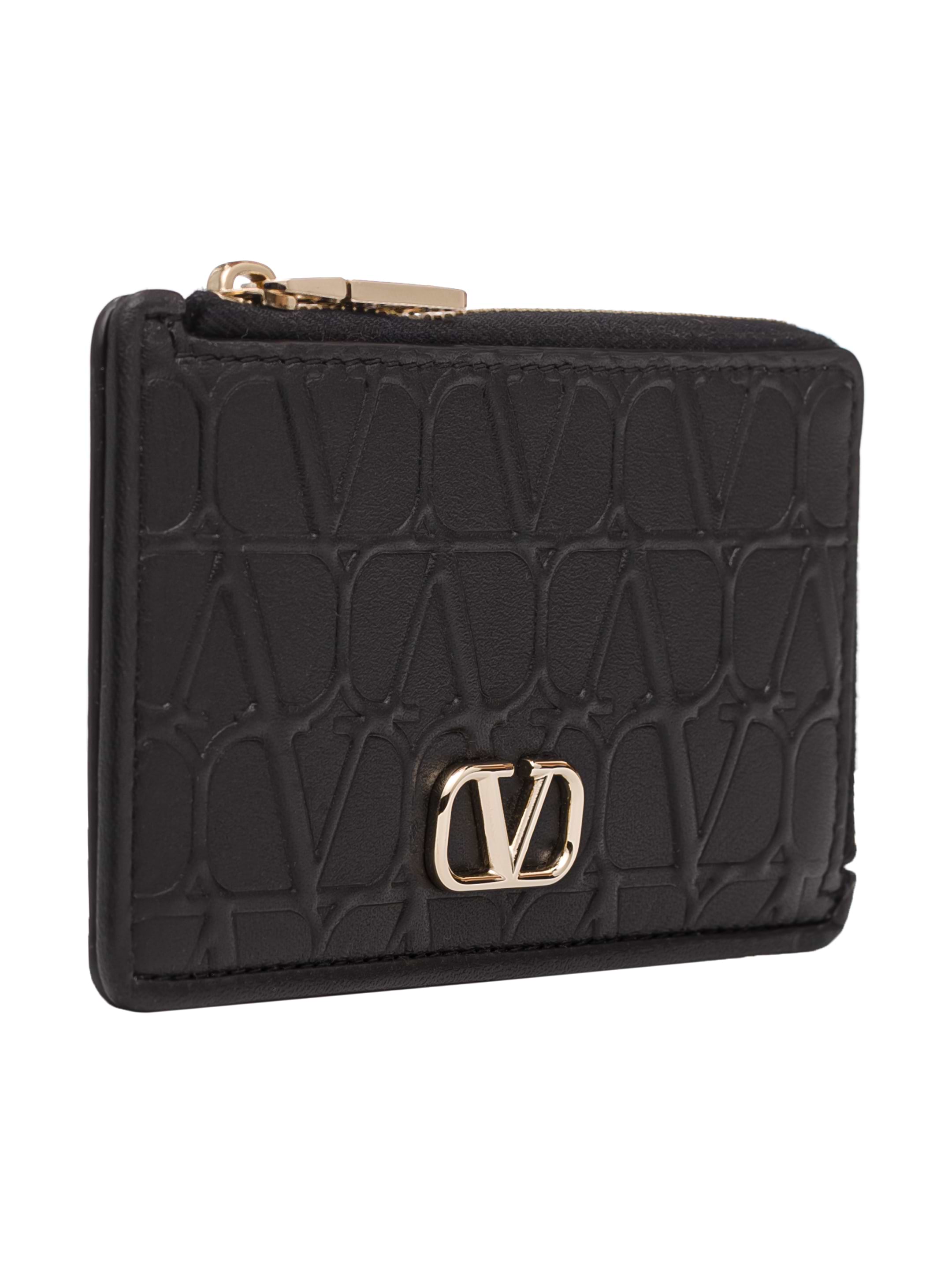 【関税込み】 ☆VALENTINO☆ TOILE ICONOGRAPHE カードケース NEW Men's Valentino Garavani Toile Iconographe Wallet Black