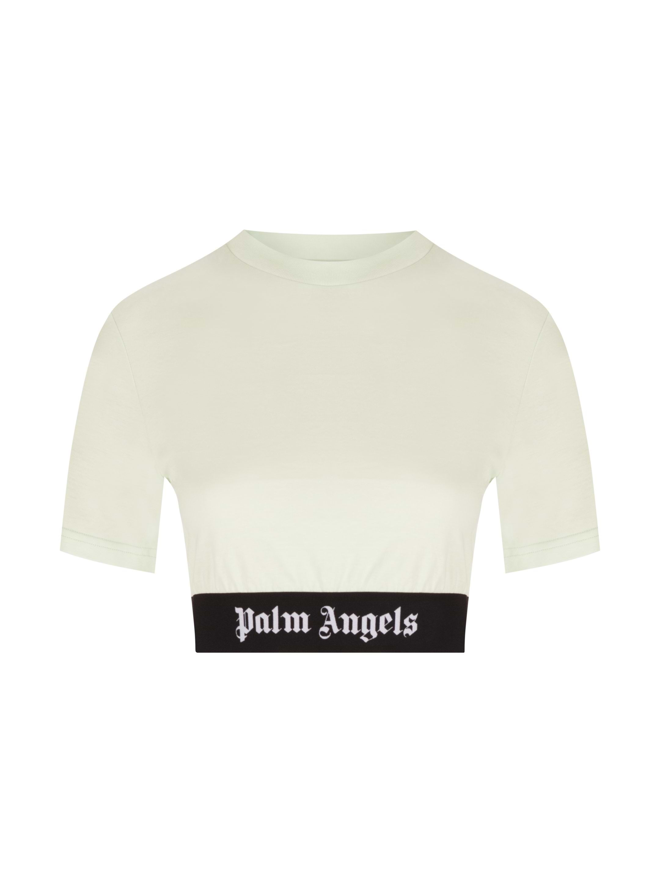 Tシャツ・カットソー PALM ANGELS Woman T-Shirt Mint PWAA051S24JER001 5110 SEASONAL LOGO LOOSE TEE SOFT PINK - FUCH in SOFT PINK