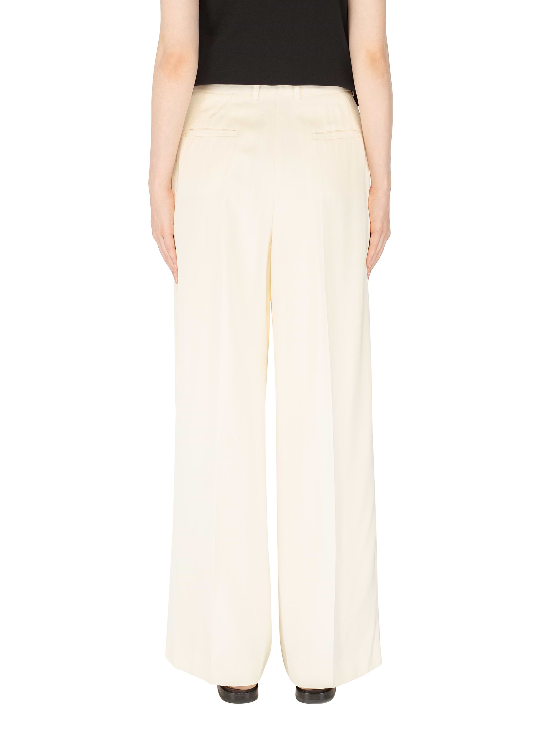 ボトムスその他 Jil Sander Wide cream trousers in silk blend JIL SANDER Crepe wide-leg pants | NET-A-PORTER