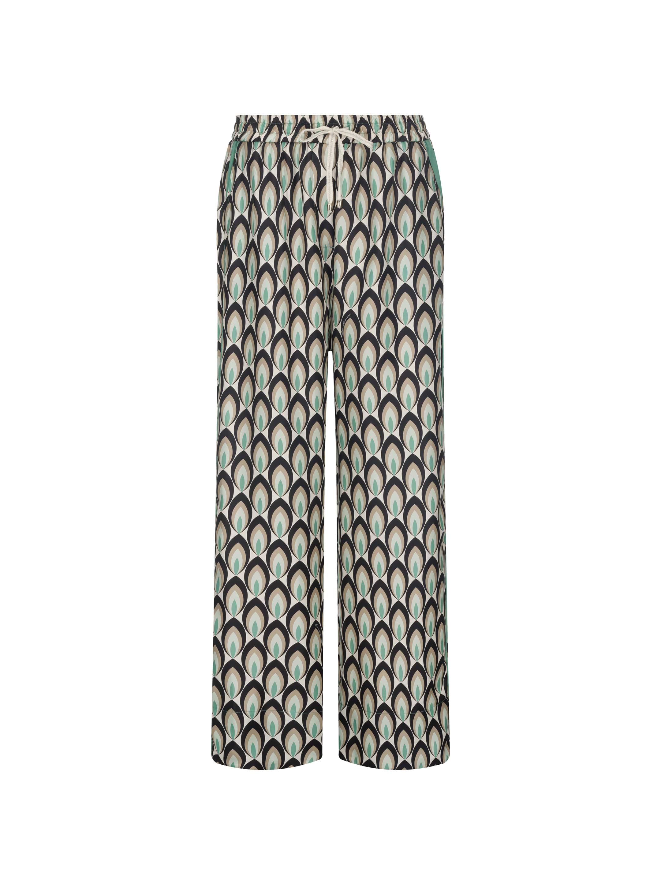 パンツ Lorena Antoniazzi Graphic-Print Elasticated-Waist Silk Lorena Antoniazzi graphic-print elasticated-waist Silk