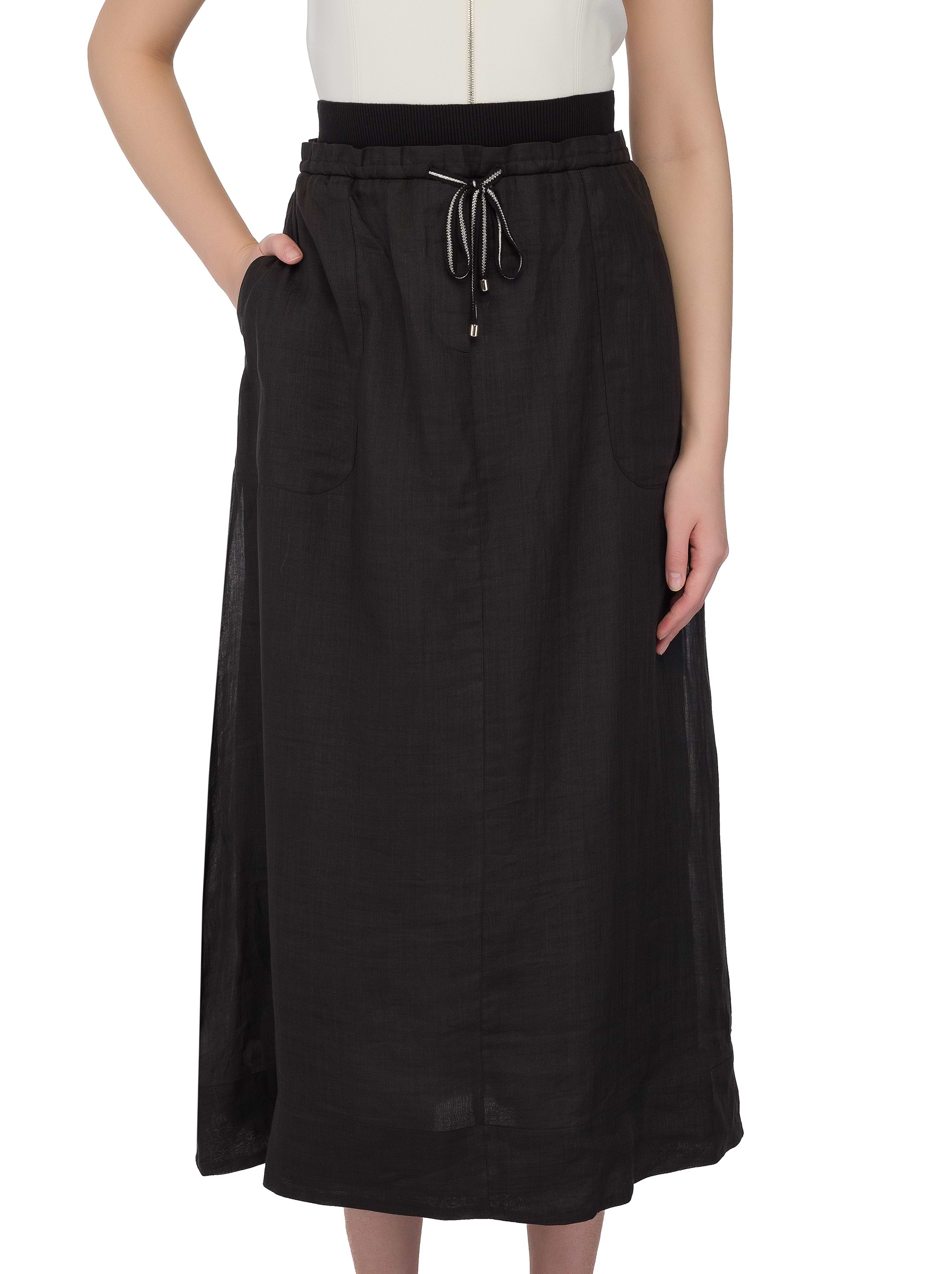 スカート Lorena Antoniazzi Brown Lace-Detail Midi Skirt 29539618_58522159_1000.jpg