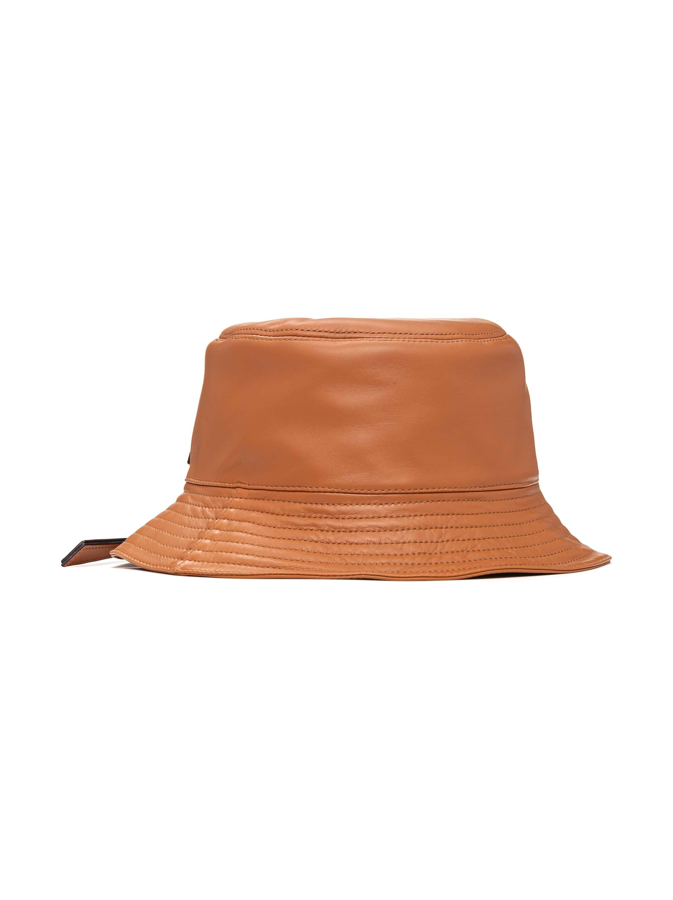 Loewe women's Leather bucket hat with logo - buy for 248300