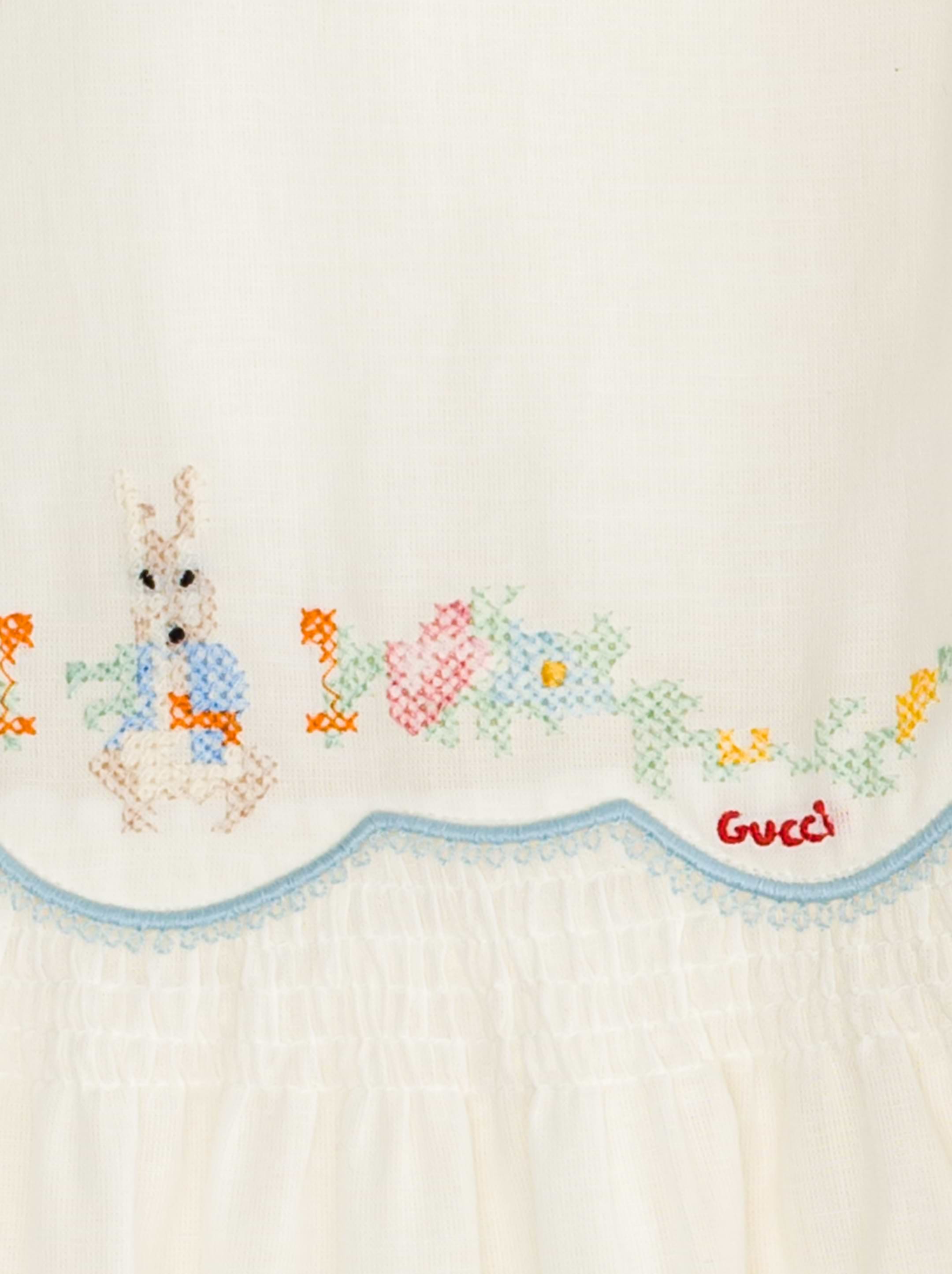 Gucci Peter Rabbit embroidered dress for newborns - buy for 376200