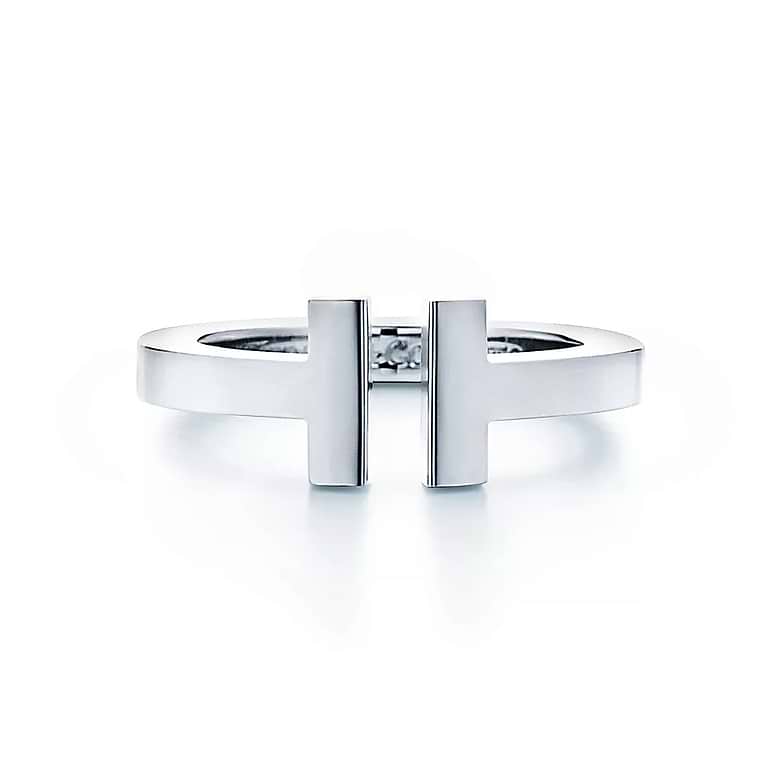Tiffany Tiffany T Square Ring White Gold buy for 694000