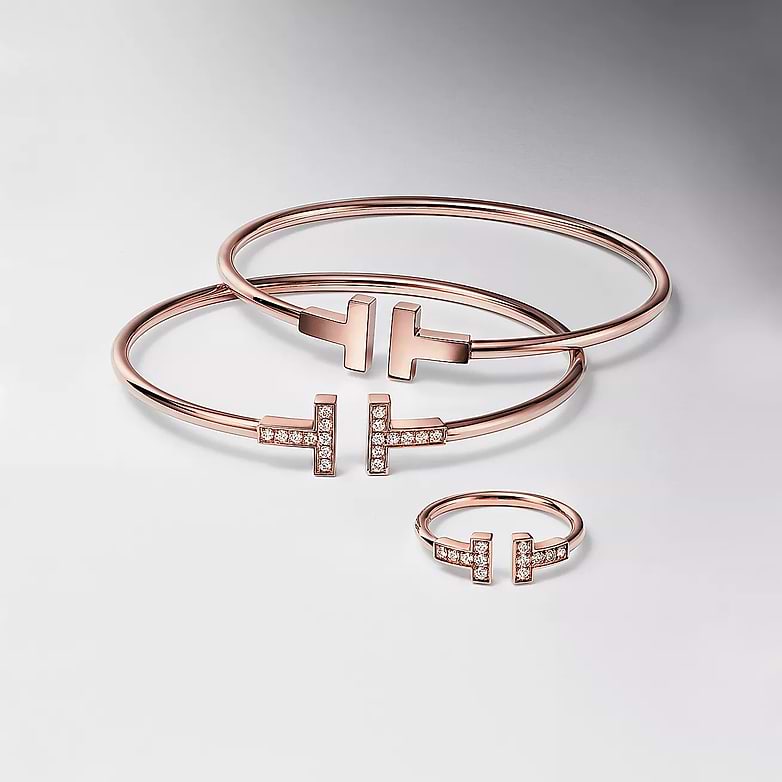 Tiffany Bracelet Tiffany T Wire Rose Gold buy for 3212000