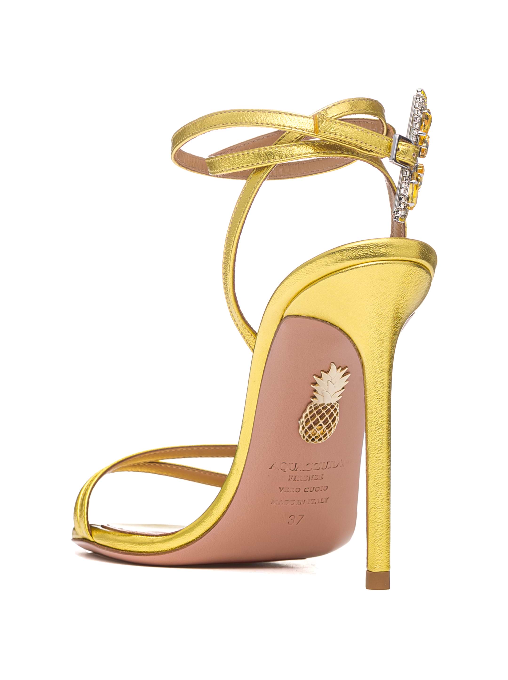 Aquazzura women's Leather sandals with crystals - buy for