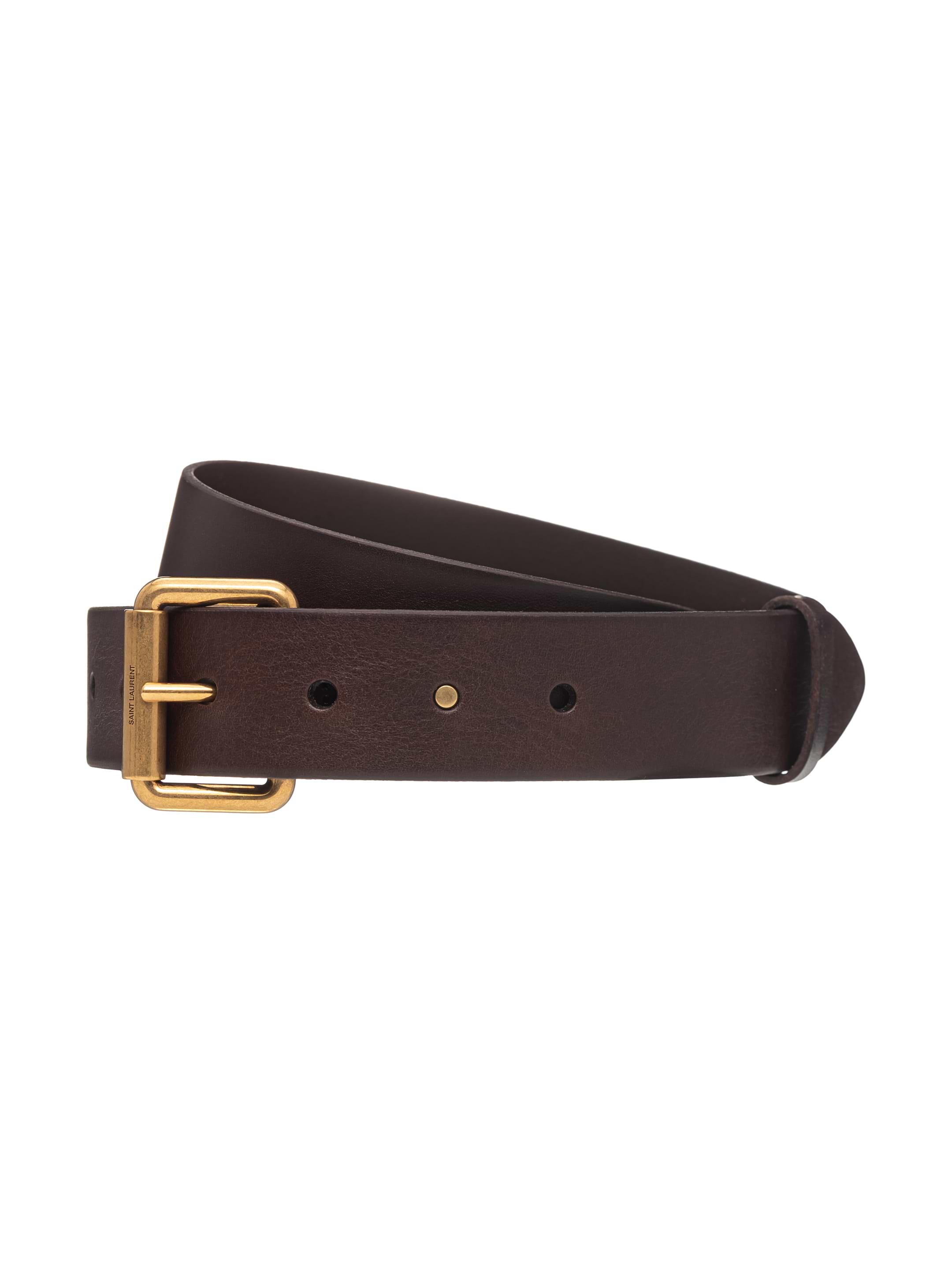 【送料&関税込】Saint Laurent Leather Belt Saint Laurent Leather Belt, 85 cm