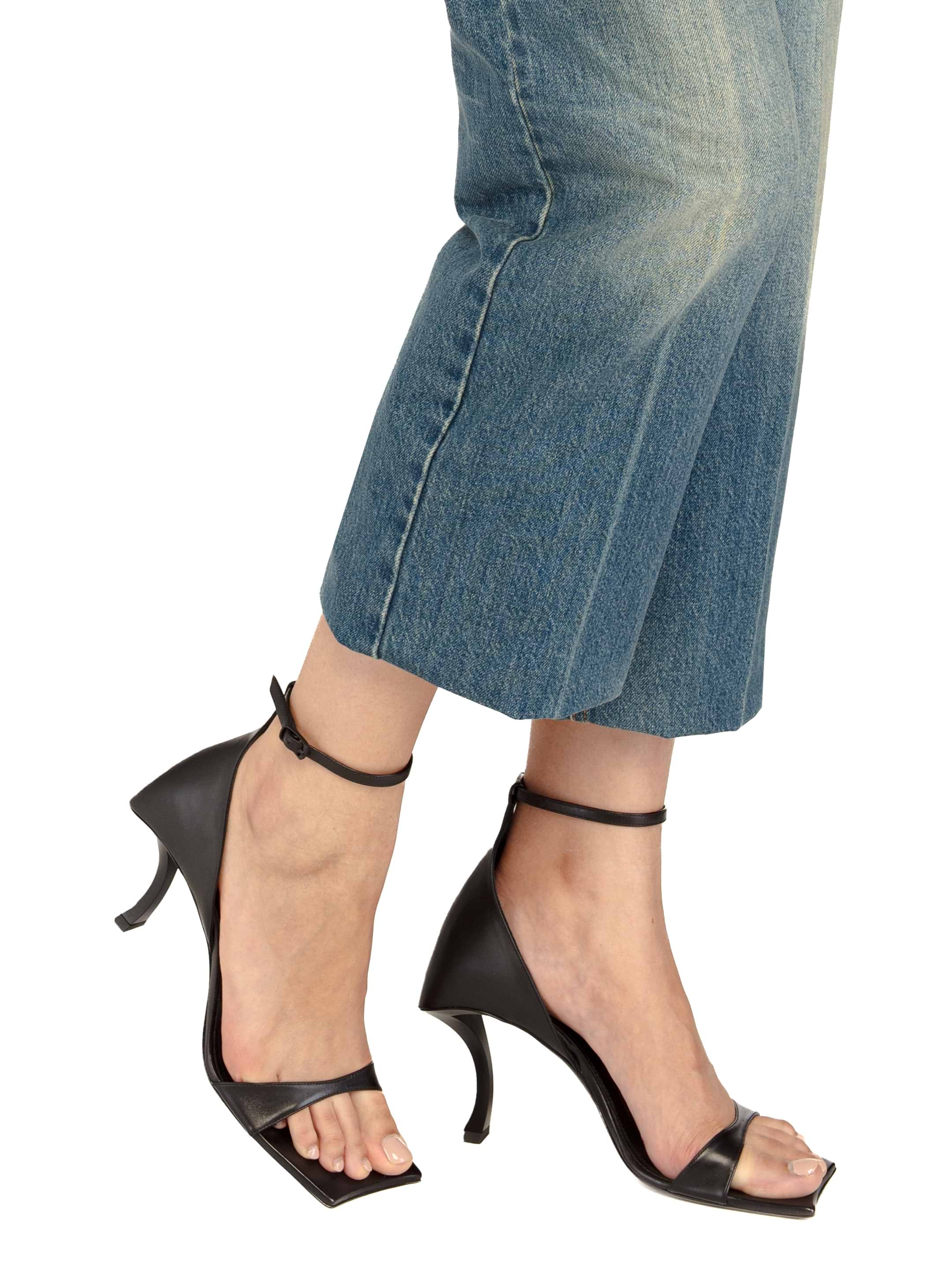 シューズ・サンダルその他 BALENCIAGA Woman Heeled sandals Black 742401WBET1 1000 Balenciaga women's Hourglass leather sandals - buy for