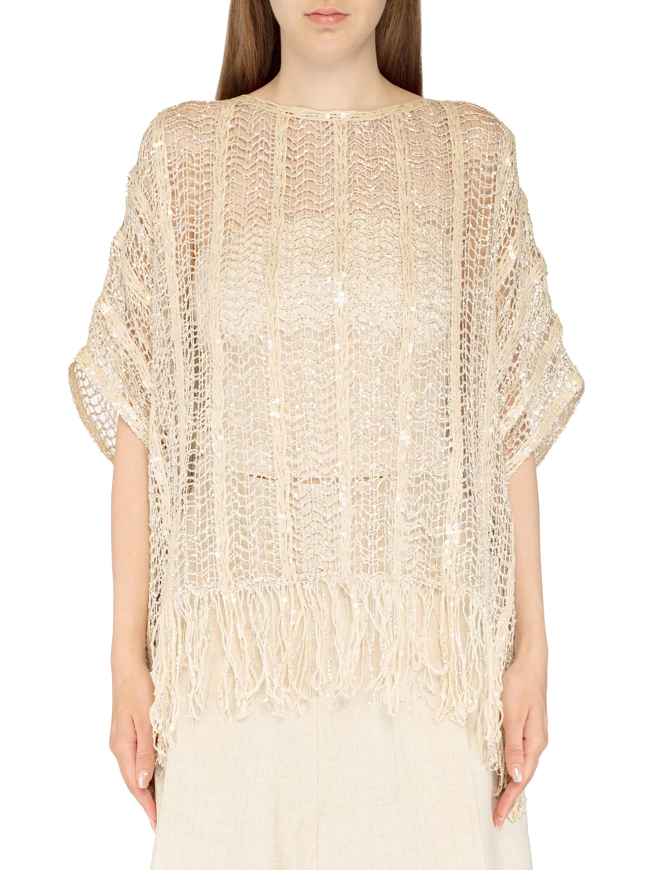 Brunello Cucinelli women's Sequin embellished cape - buy for