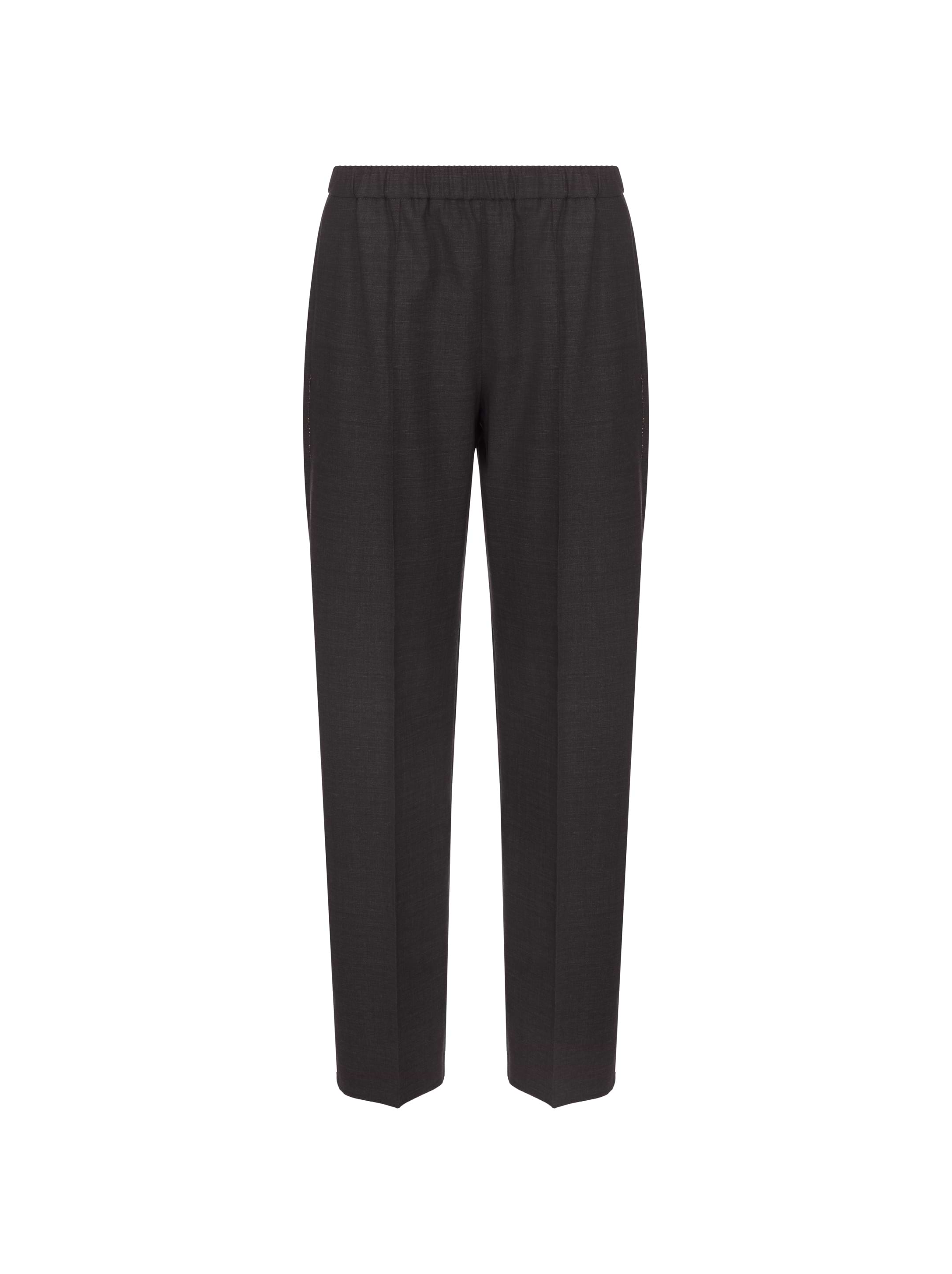 パンツ FABIANA FILIPPI Woman Pants Black PAD264F255D646 825 Woolen pants with monil chain Fabiana Filippi for women