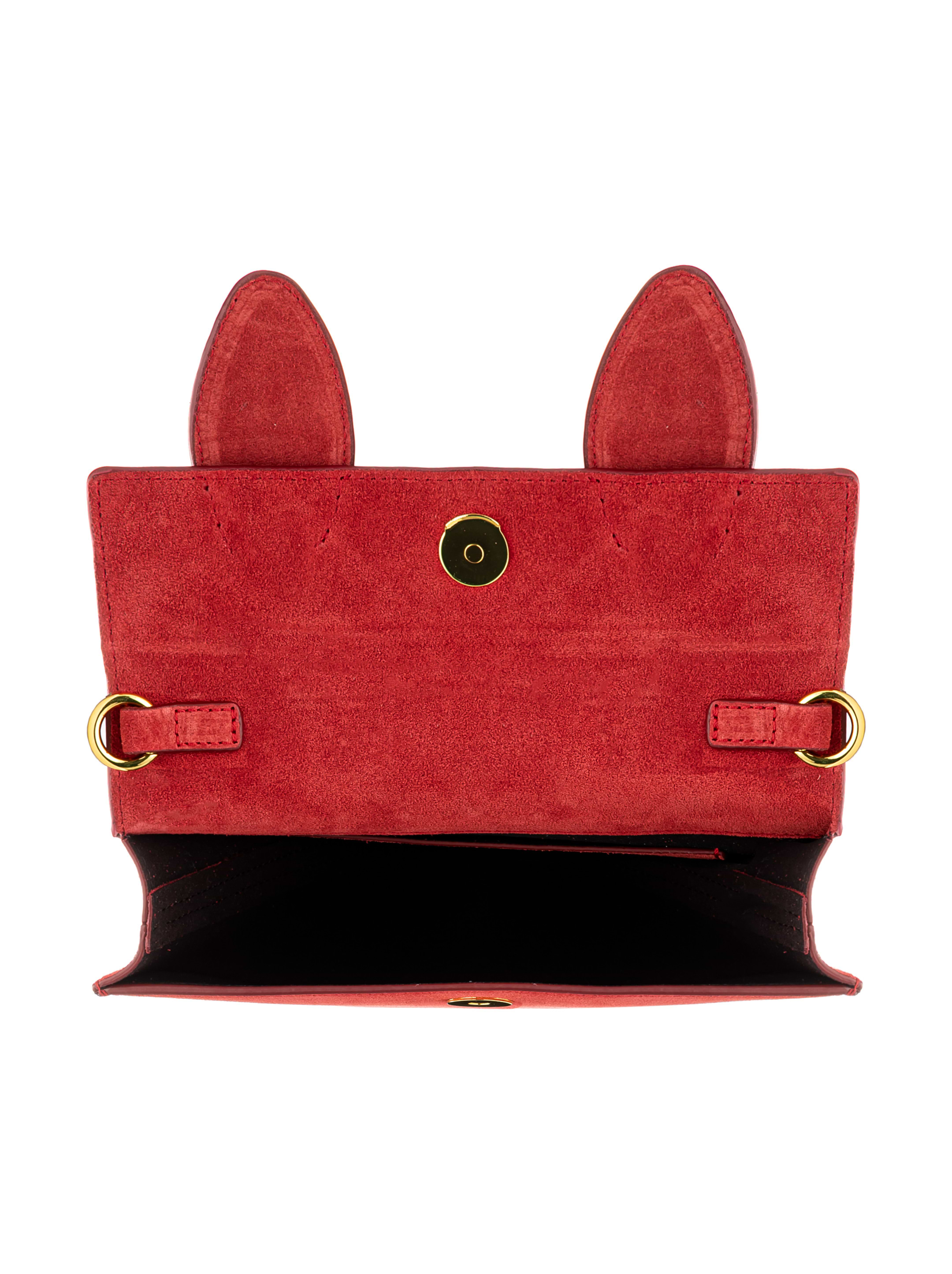 ★YUZEFI★ Mini Pretzel Crossbody Bag Red YUZRS23HBMPRZ41 YU Yuzefi Mini Pretzel Leather Bag