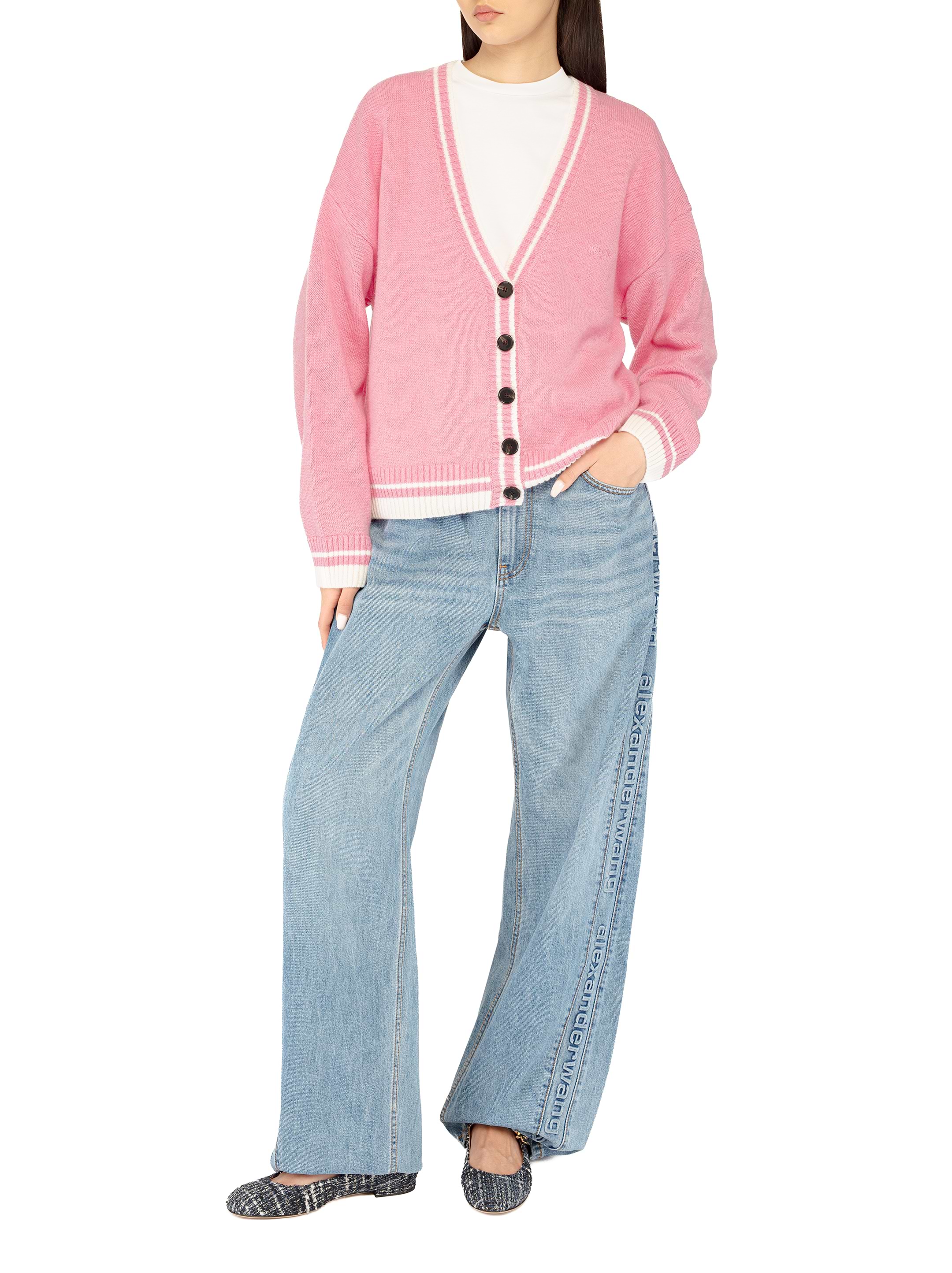 Alexander Wang Denim women's Logo wide-leg jeans - buy for