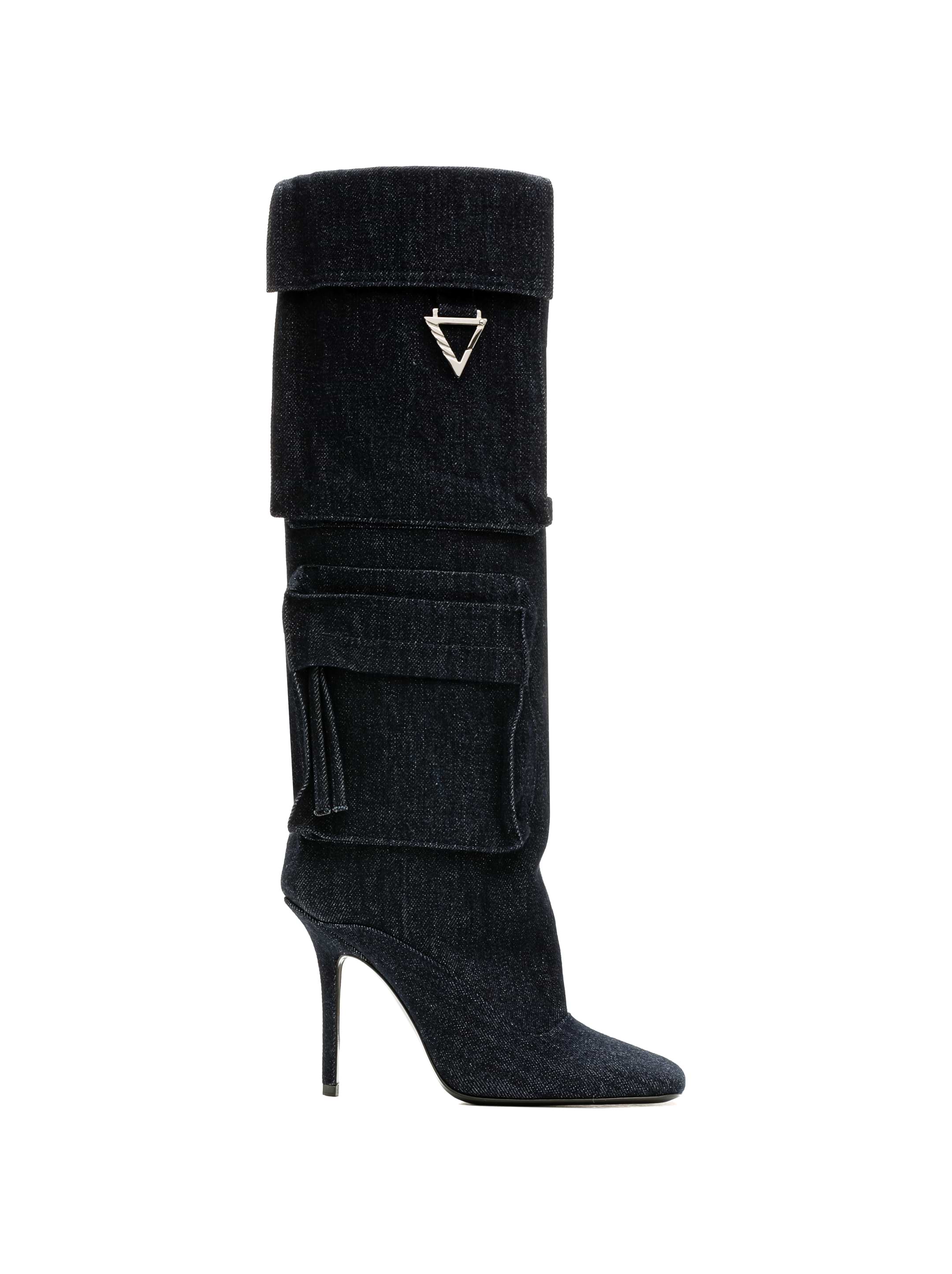 Valentino Garavani women's V-logo leather high boots - buy