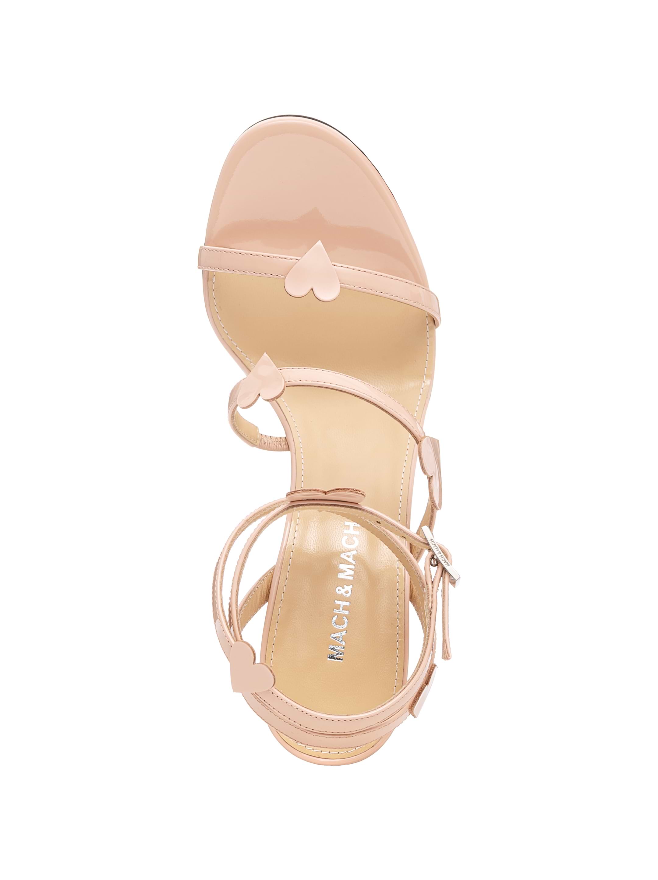 サンダル・ミュール MACH & MACH Black leather Petit Coeur sandals MM25-S0896-85-PAT-