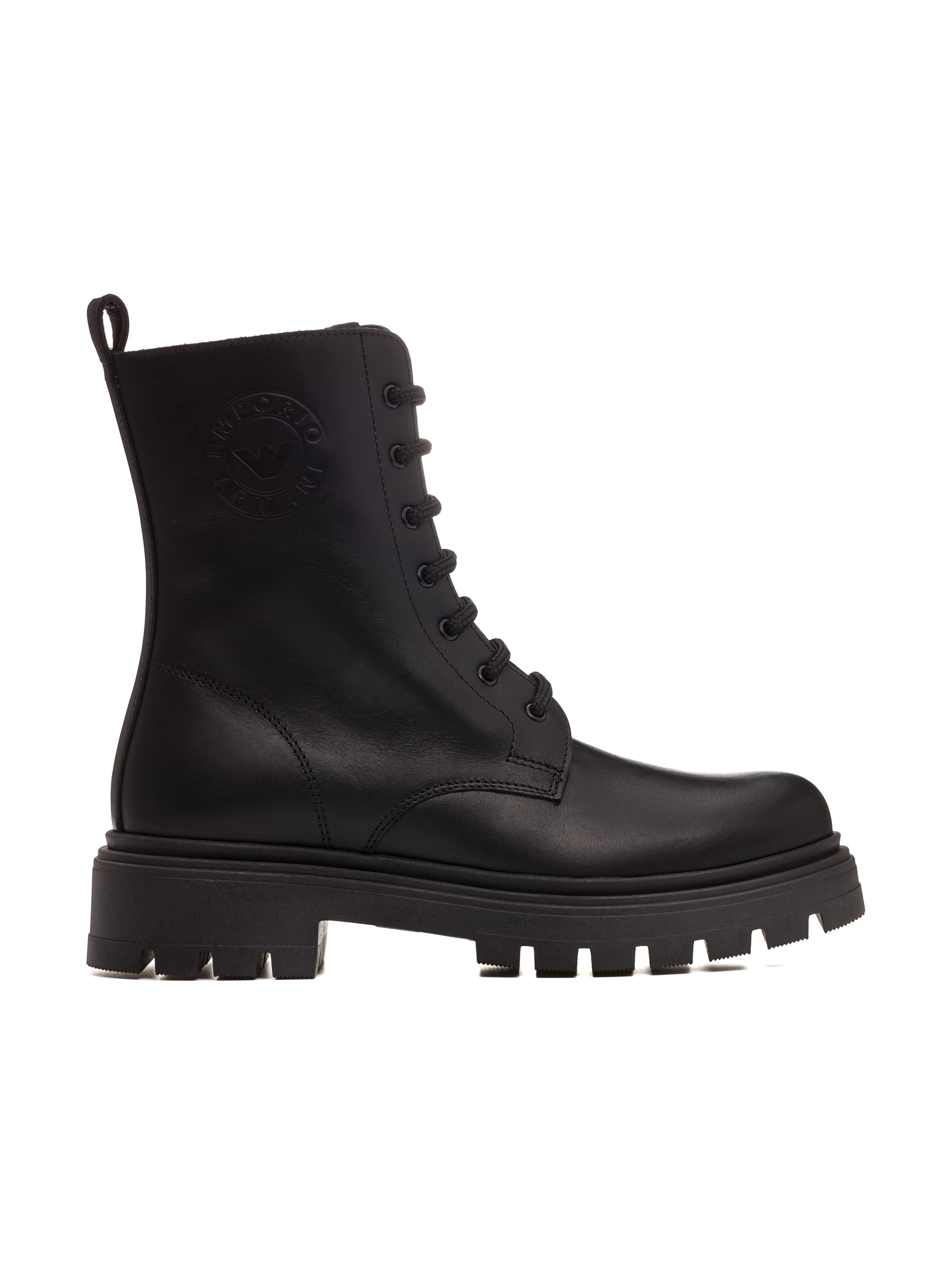 MSGM kids' Leather boots with logo - buy for 99050 KZT in
