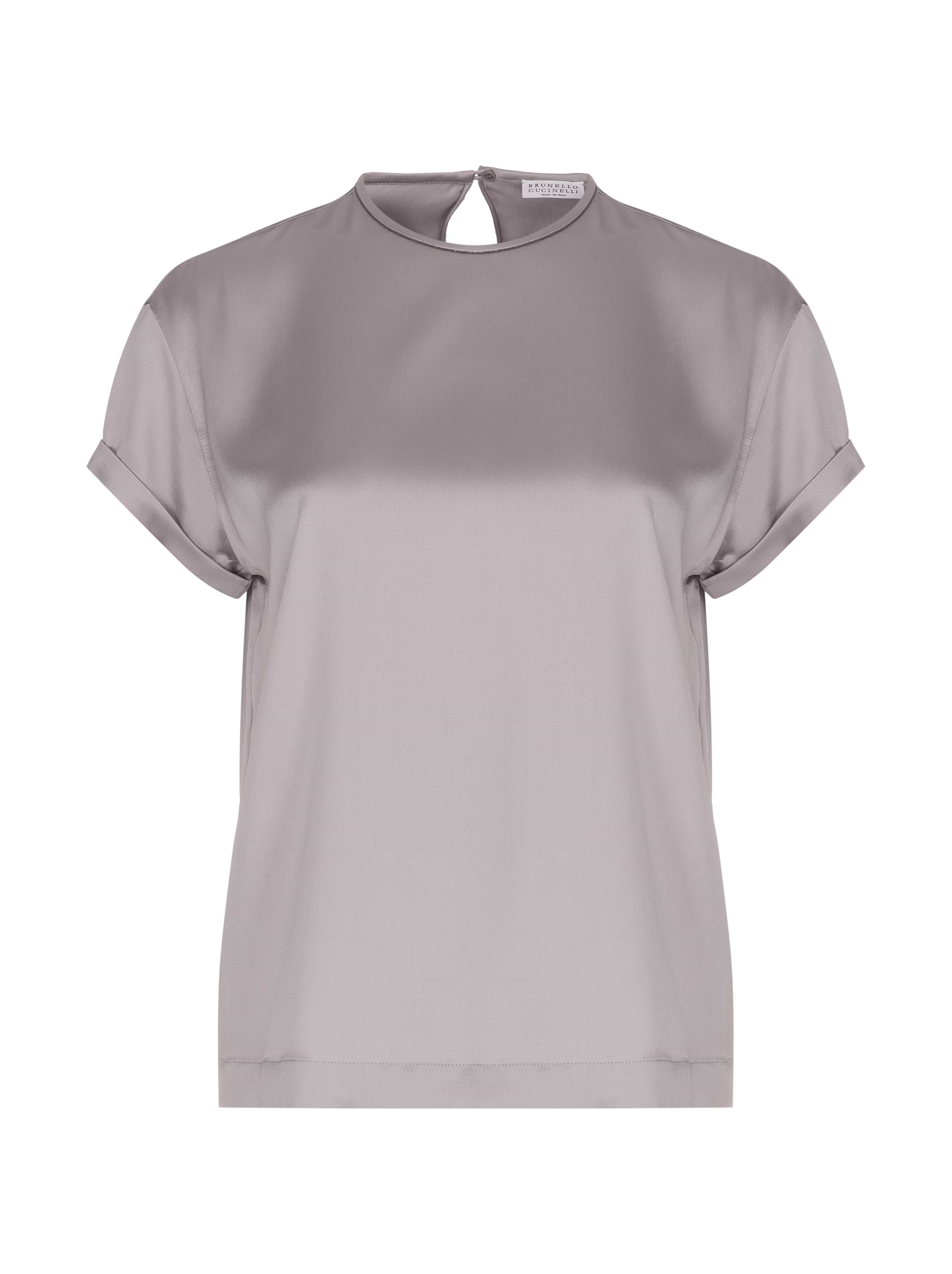 【関税＆送料込み】Brunello Cucinelli Monile Satin T-Shirt Brunello cucinelli Monile satin t-shirt available on julian