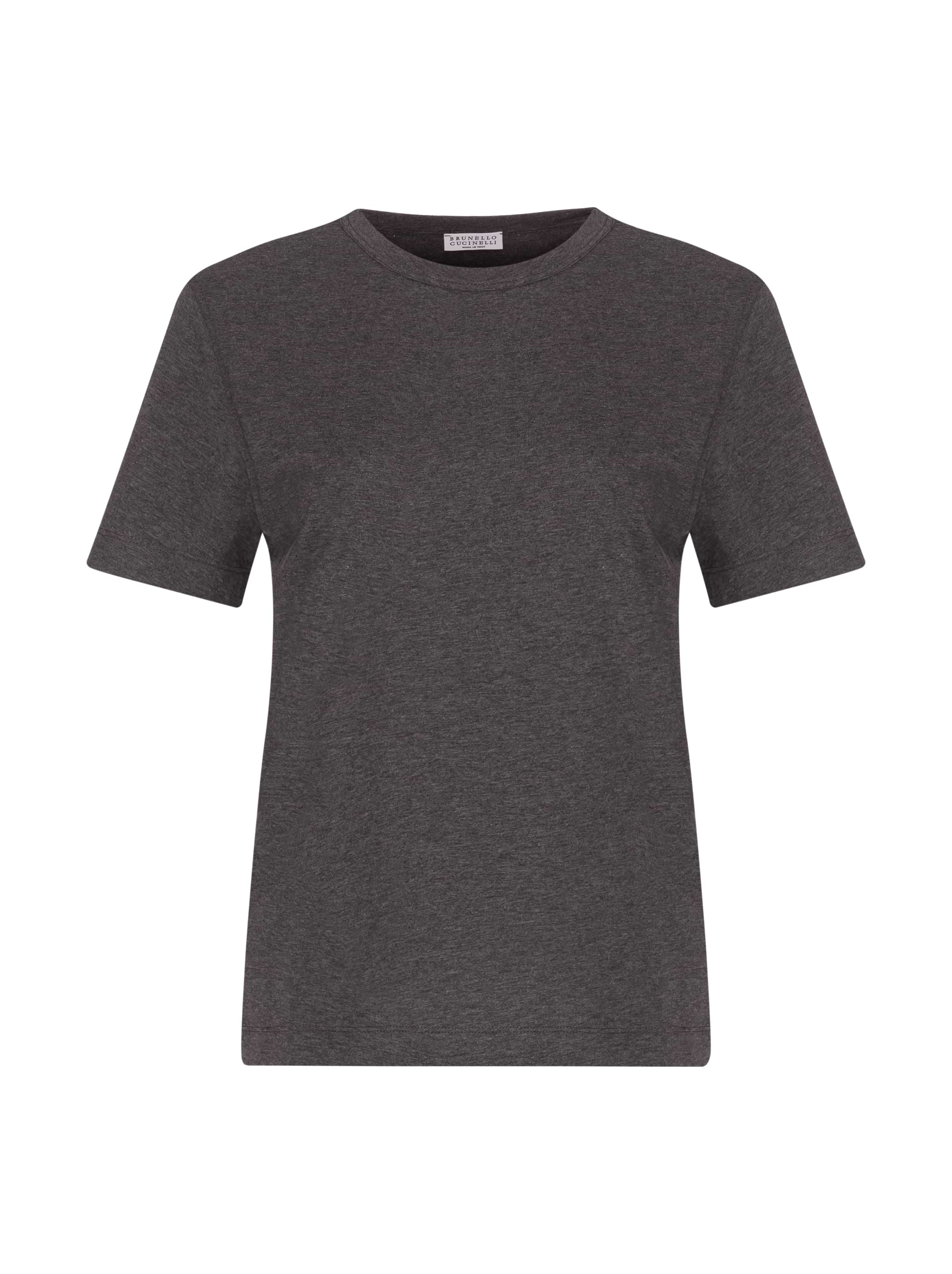【★エレガント★】Brunello Cucinelli ☆ ルーシュTシャツ Brunello Cucinelli women's Cotton t-shirt with monil chain