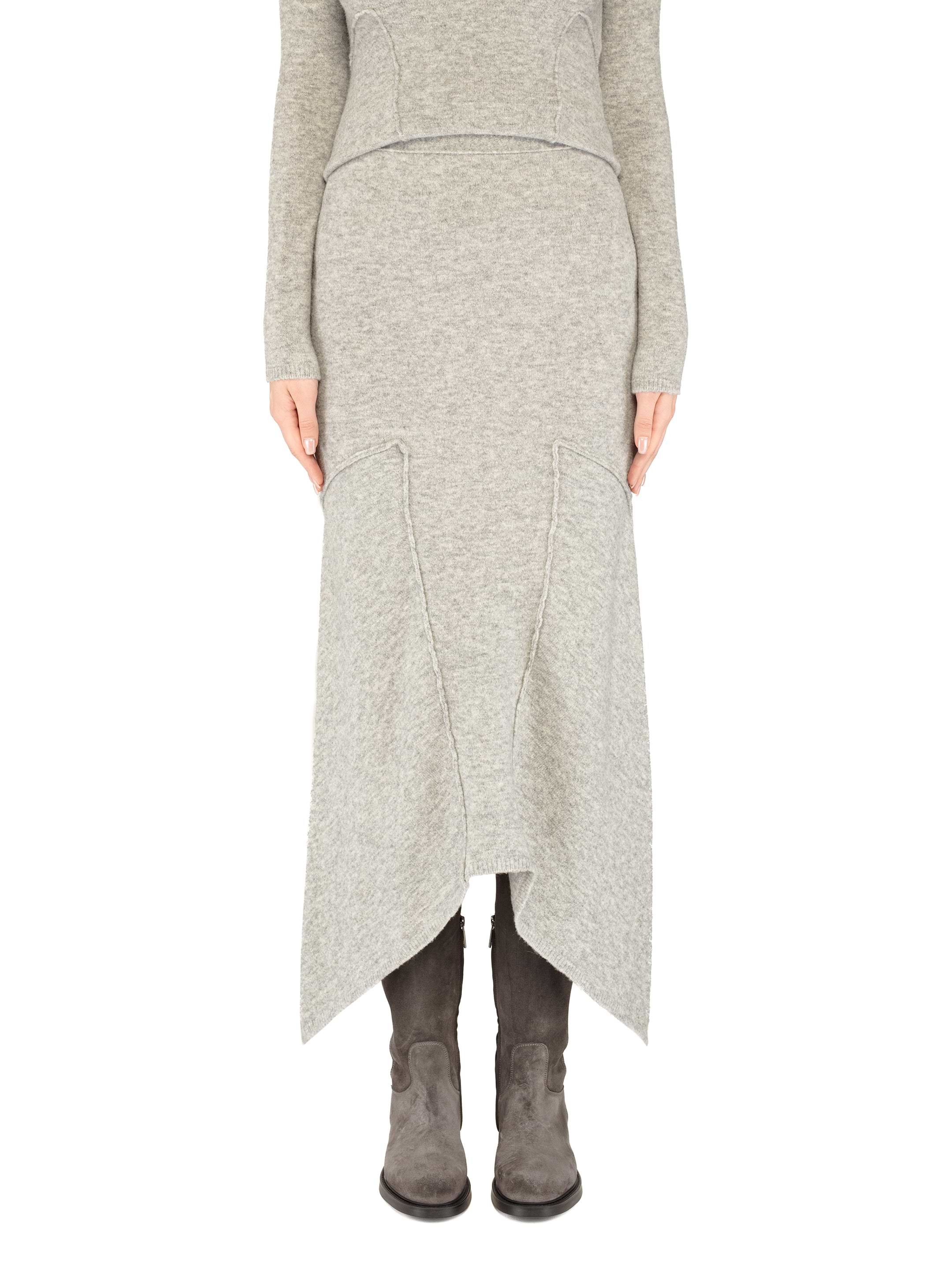 スカート ERIKA CAVALLINI FW25 KNIT MIDI SKIRT (Y5WC88 Y690) Erika Cavallini knitted bouclé skirt