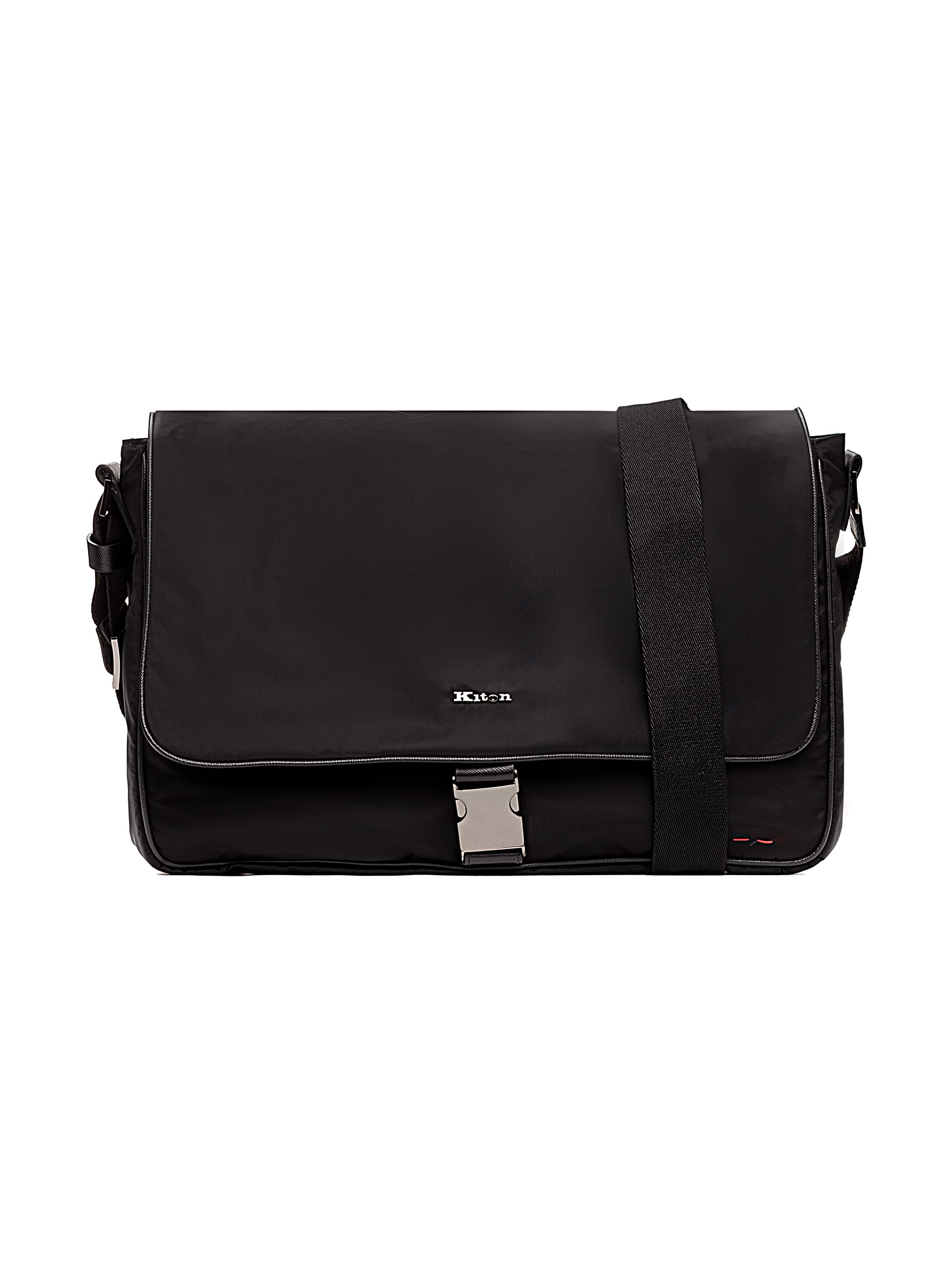 Messenger bag with logo Kiton for men - buy in the official