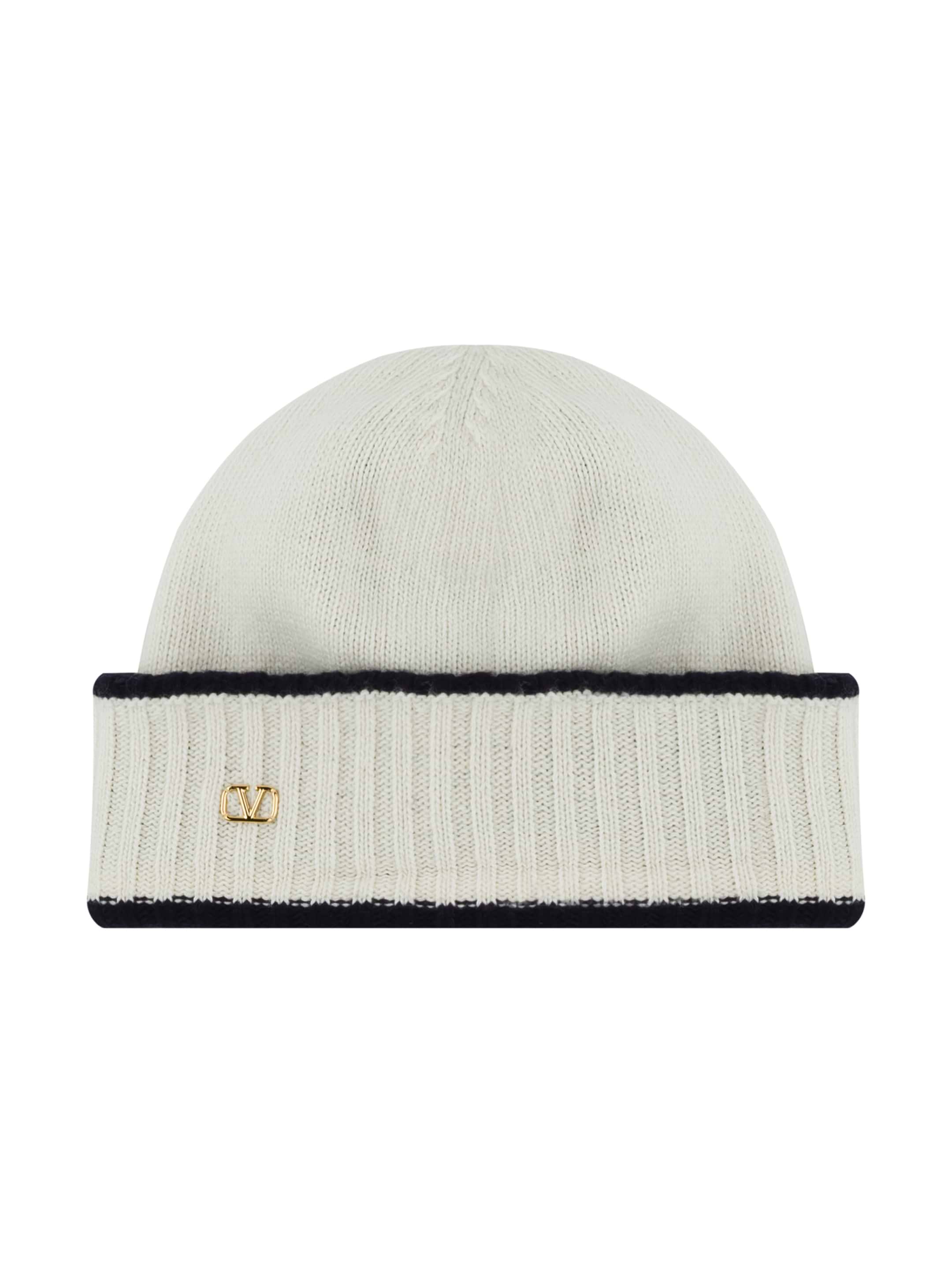 Valentino ホワイト ベレー帽 V-logo double-sided beanie Valentino Garavani for women